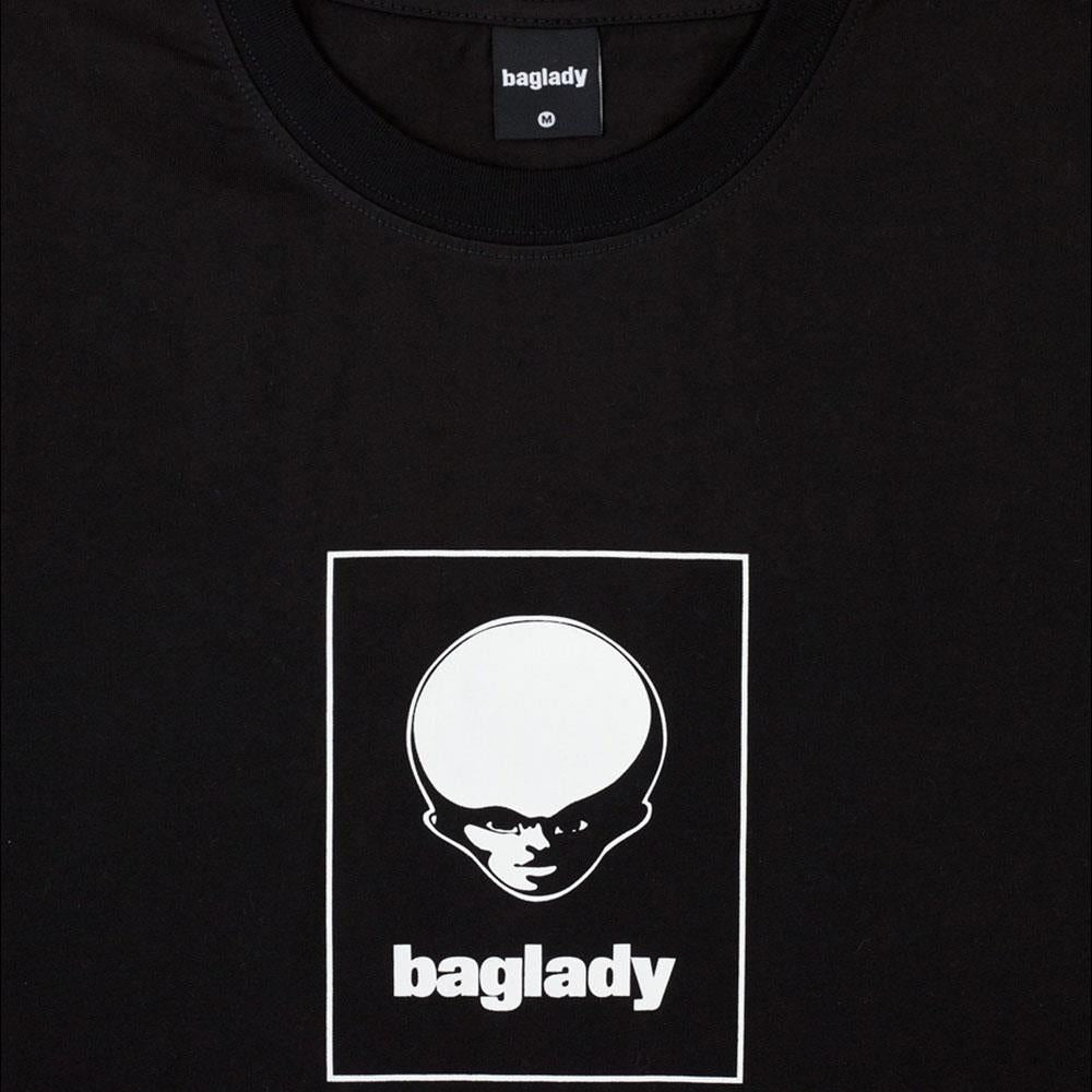  Baglady Alien Logo T-Shirt - Black、mySite、merchandisen