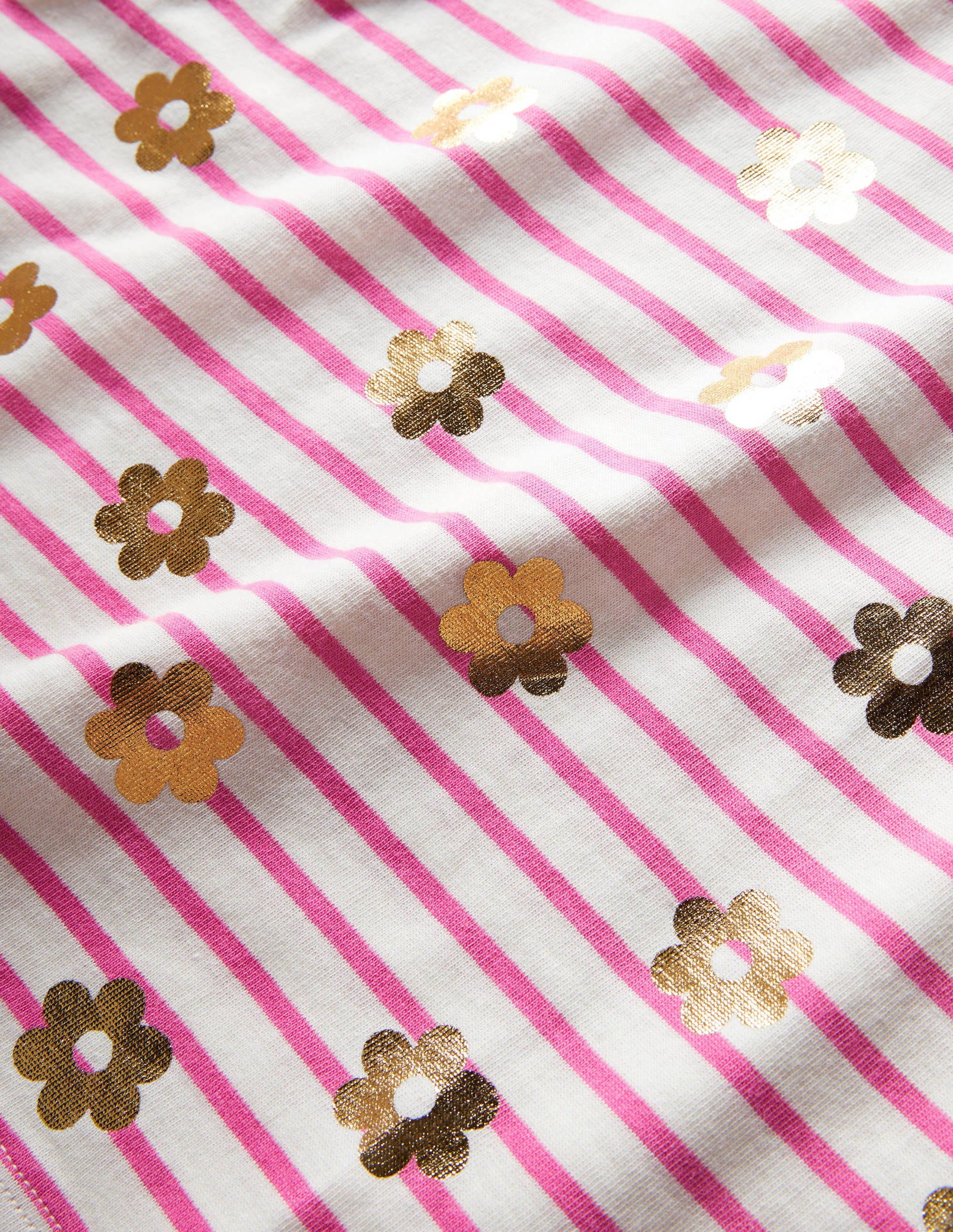  Short-sleeved Breton-Strawberry Pink/ Ivory Daisy、mySite、ashleygrahame
