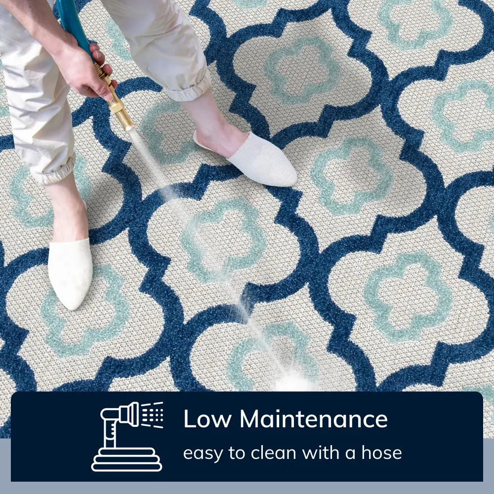 Illuminate Blue Modern Indoor Outdoor Rug、mySite、gigharbornorthrealestate