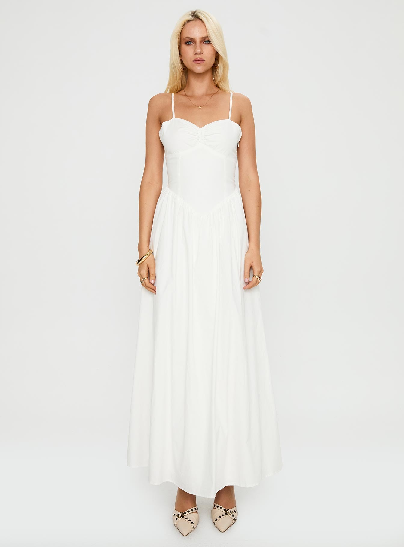 Ceremonious Maxi Dress White、mySite、solidvoid