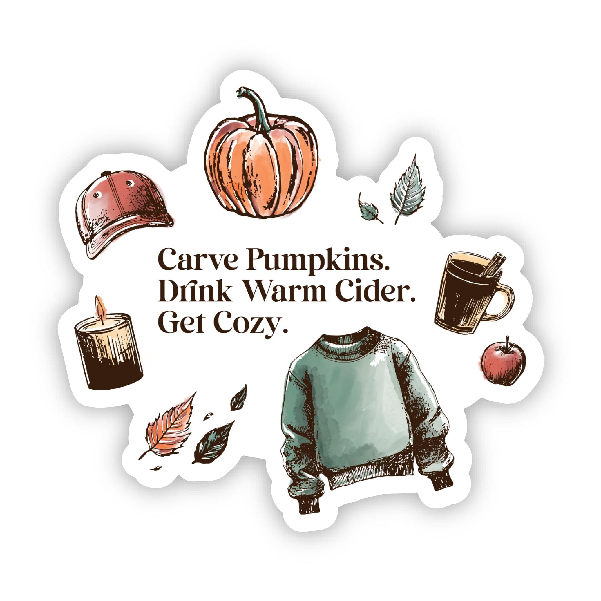  Carve Pumpkins... Quote Fall Icons Sticker、mySite、ghnorth