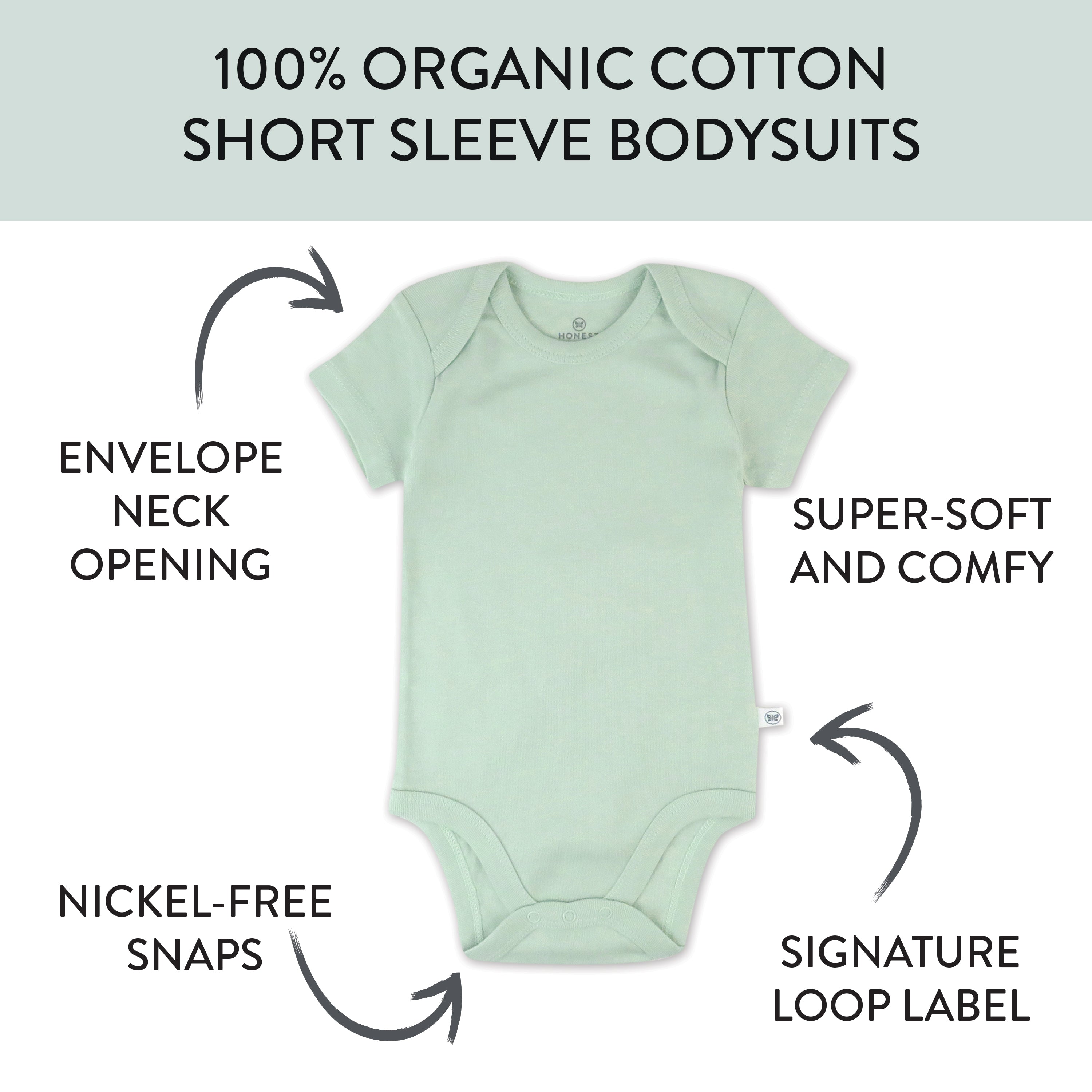  3-Pack Organic Cotton Short Sleeve Bodysuits、mySite、layawaytickets
