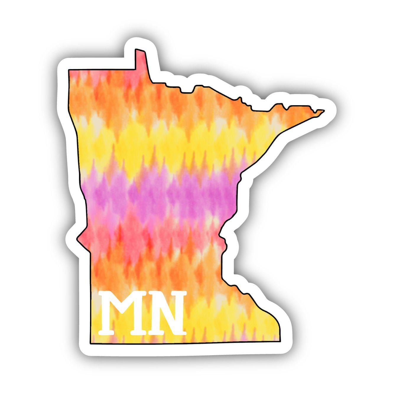  Minnesota Tie Dye Stripes Sticker、mySite、elrpsem3k