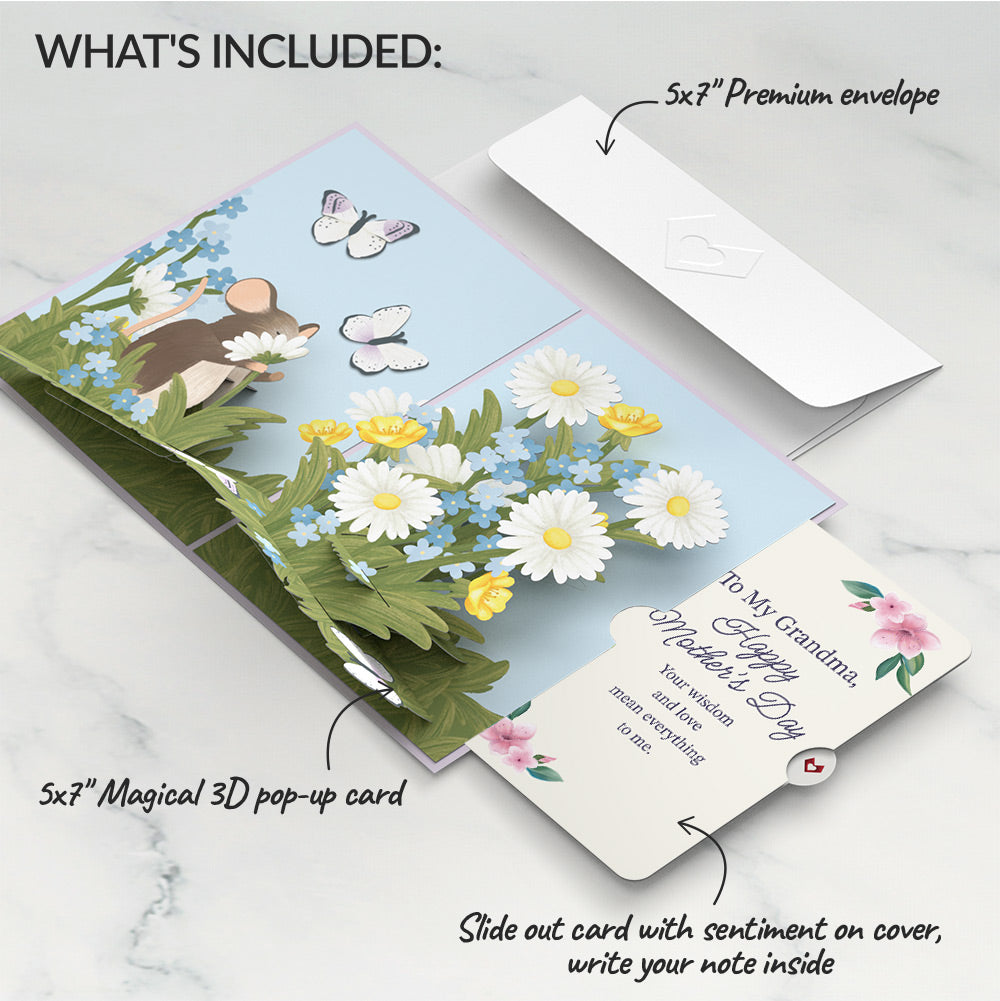 Field Mouse in the Flowers Mother's Day Pop-Up Card and Sentiment Set for Grandma、mySite、solidvoid