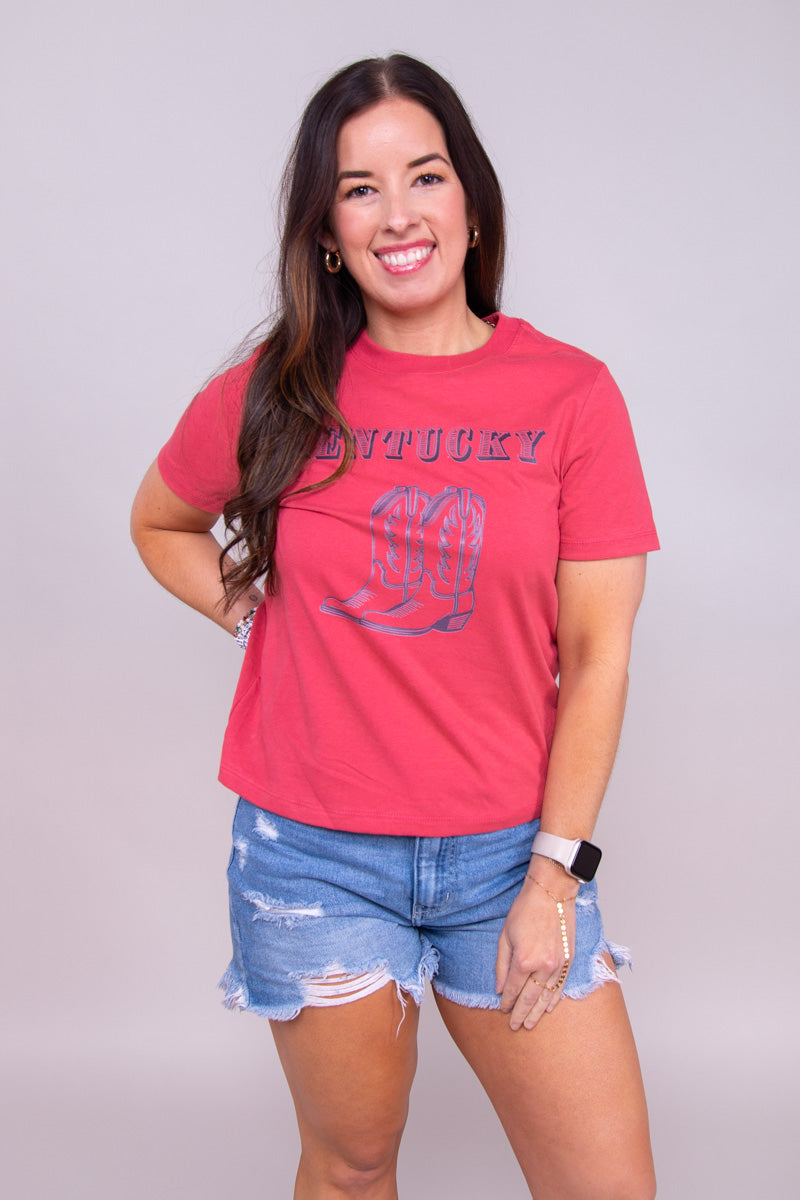 Kentucky Boots Fitted Graphic Tee、mySite、hinf8tx79