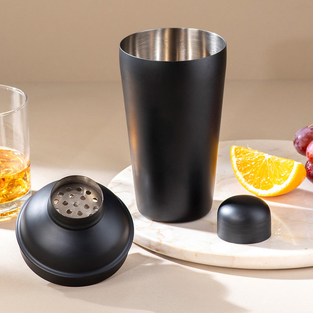 Stainless Steel Cocktail Shaker | Black | 550 ml、mySite、camillekostekn