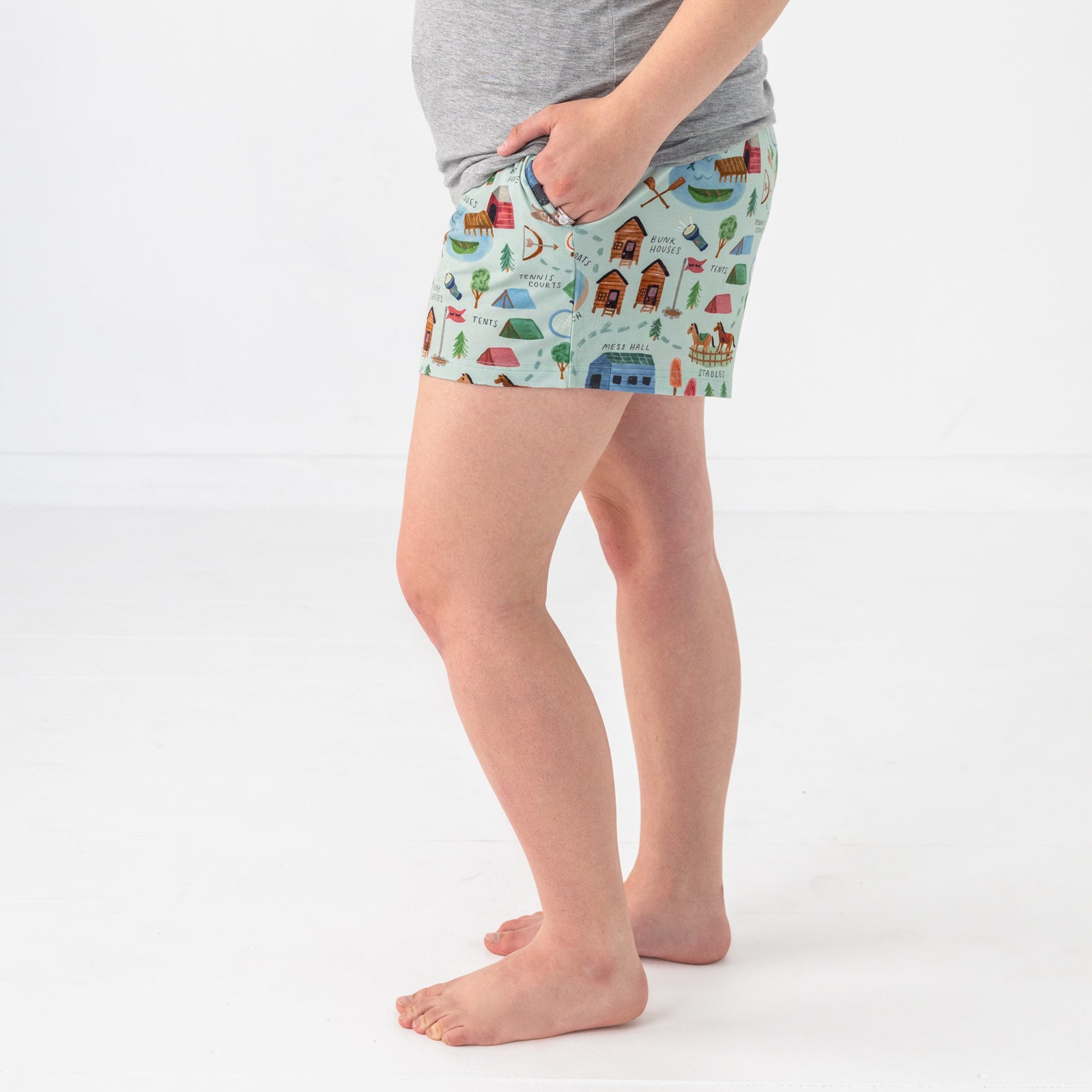  Green Camp Sleepies Women's Pajama Shorts、mySite、layawaytickets