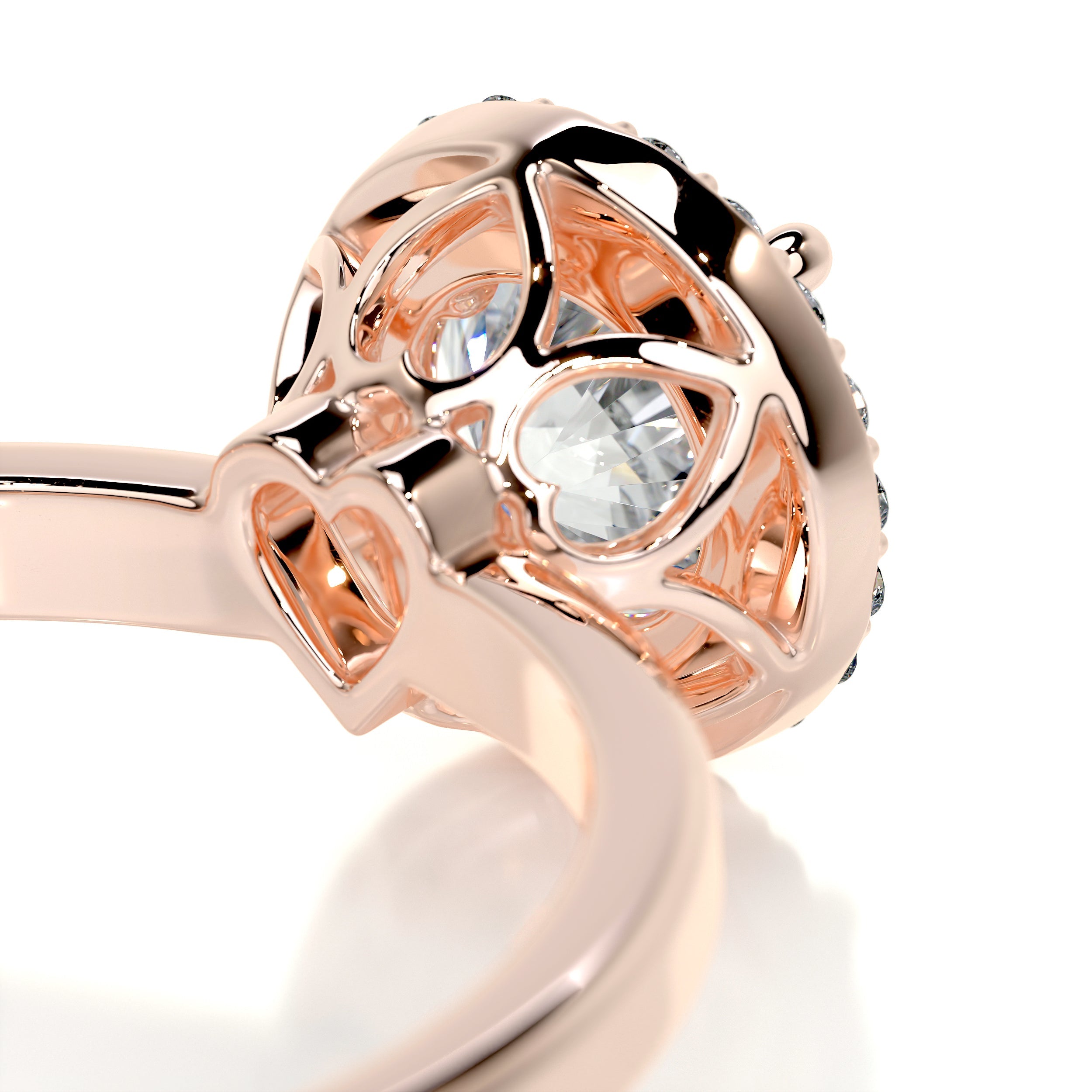 Anne Moissanite & Diamond Ring -14K Rose Gold (RTS)、mySite、hinf8tx79