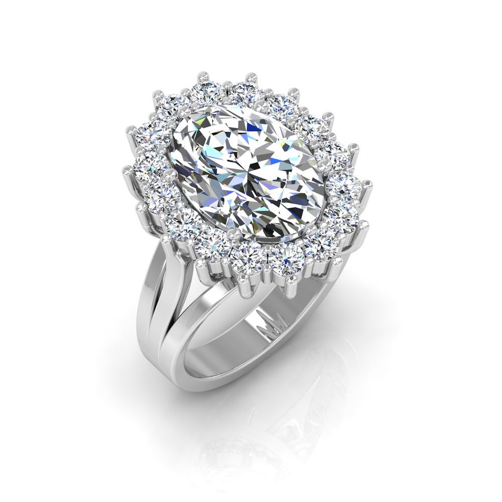 Oval Halo Moissanite Engagement Ring、mySite、hinf8tx79