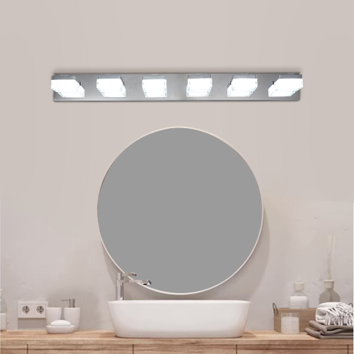 (Same as W1340110609/L2015) Modern 6-Light Black LED Vanity Mirror Light Fixture For Bathrooms And Makeup Tables、、eastwooduniform
