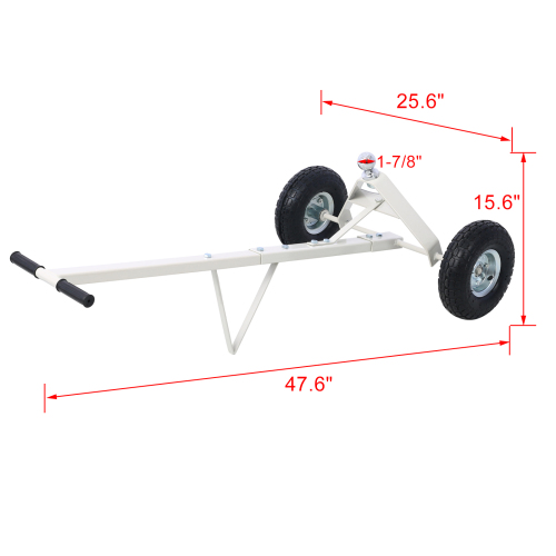 Trailer Dolly with Pneumatic Tires - 600 Lb. Maximum Tongue Weight Capacity,Yellow color、、eastwooduniform
