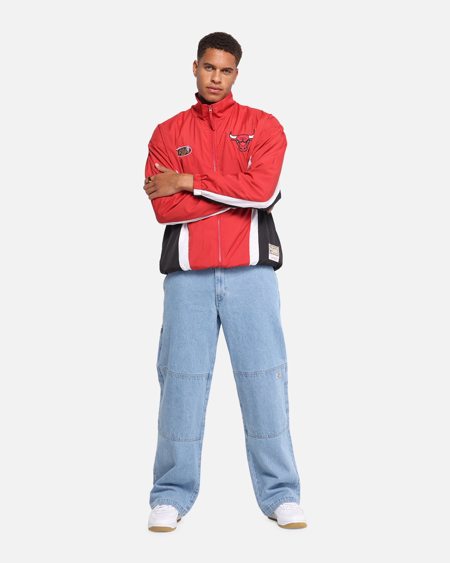 Mitchell & Ness Chicago Bulls Nylon Track Jacket Red/Black、mySite、zt4zffjzw