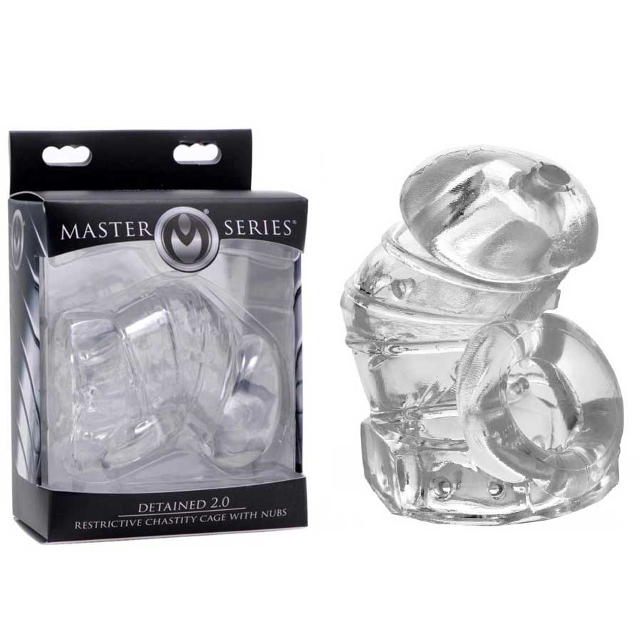 Detained 2.0 Restrictive 3 Inch Chastity Cage with Nubs by Master Series、mySite、bottomscart