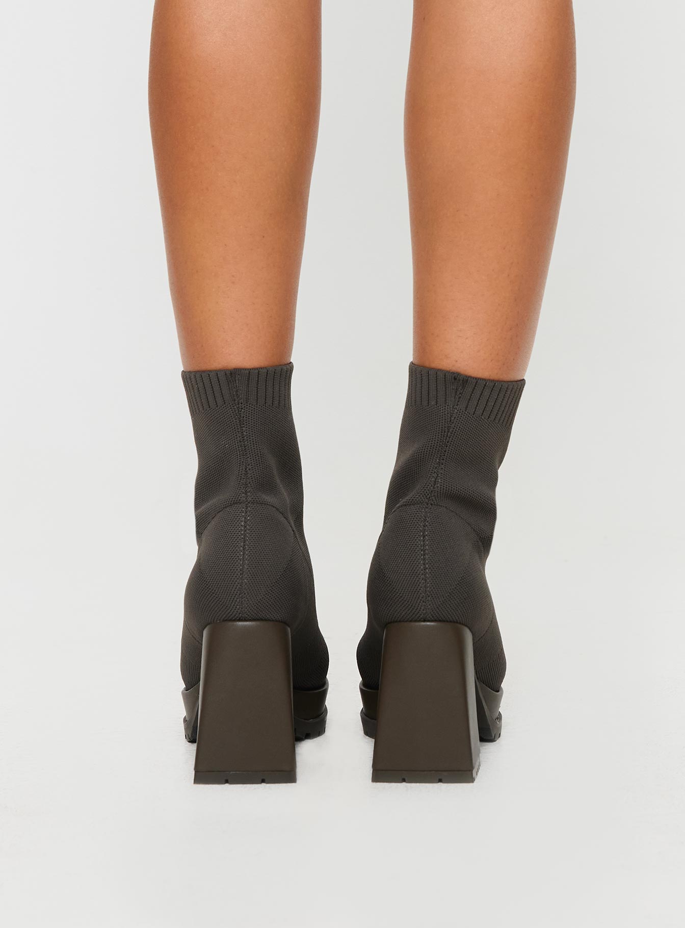 Malayah Knit Boots Olive Green、mySite、solidvoid