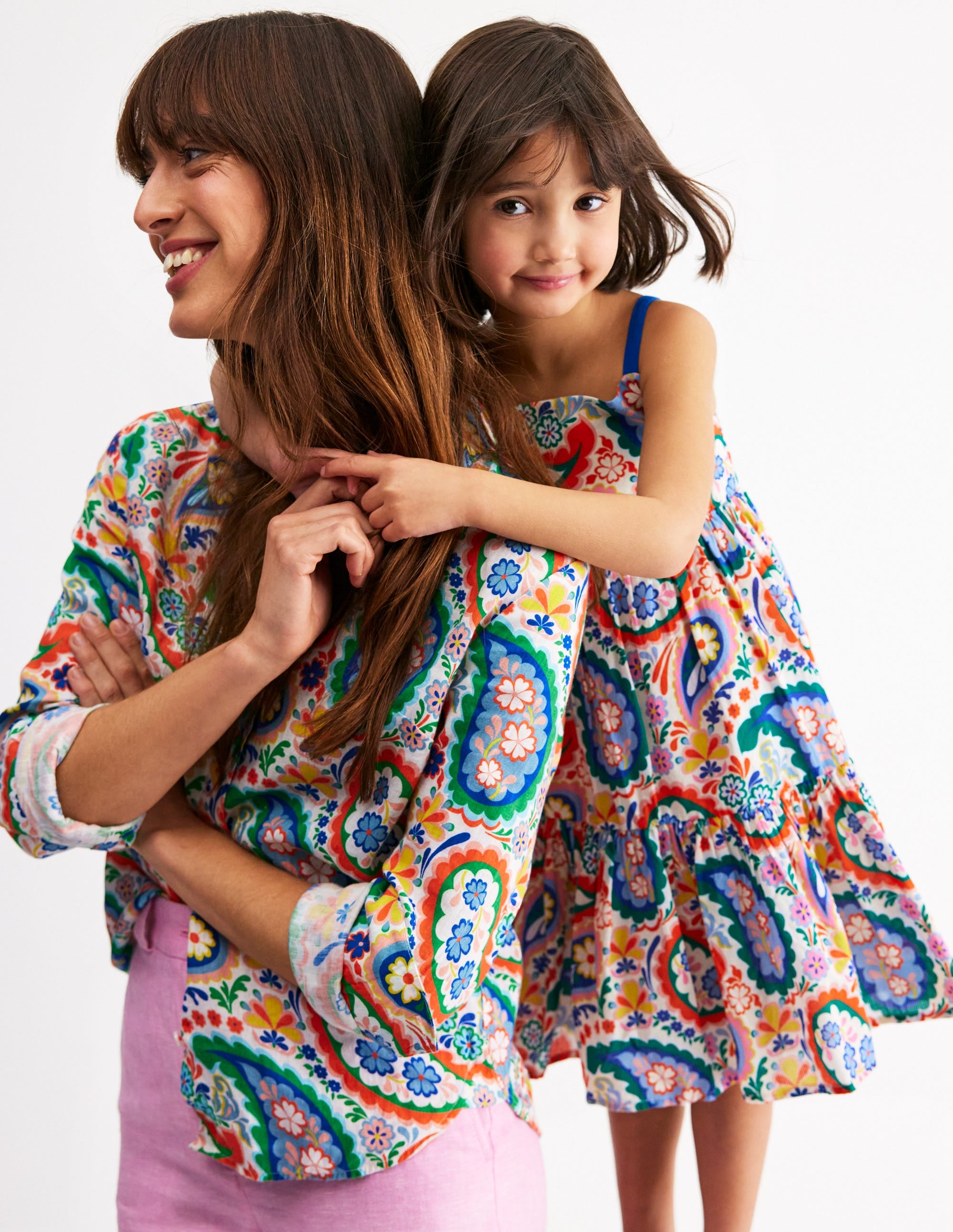  Sienna Linen Shirt-Multi Meadow Paisley、mySite、ashleygrahame