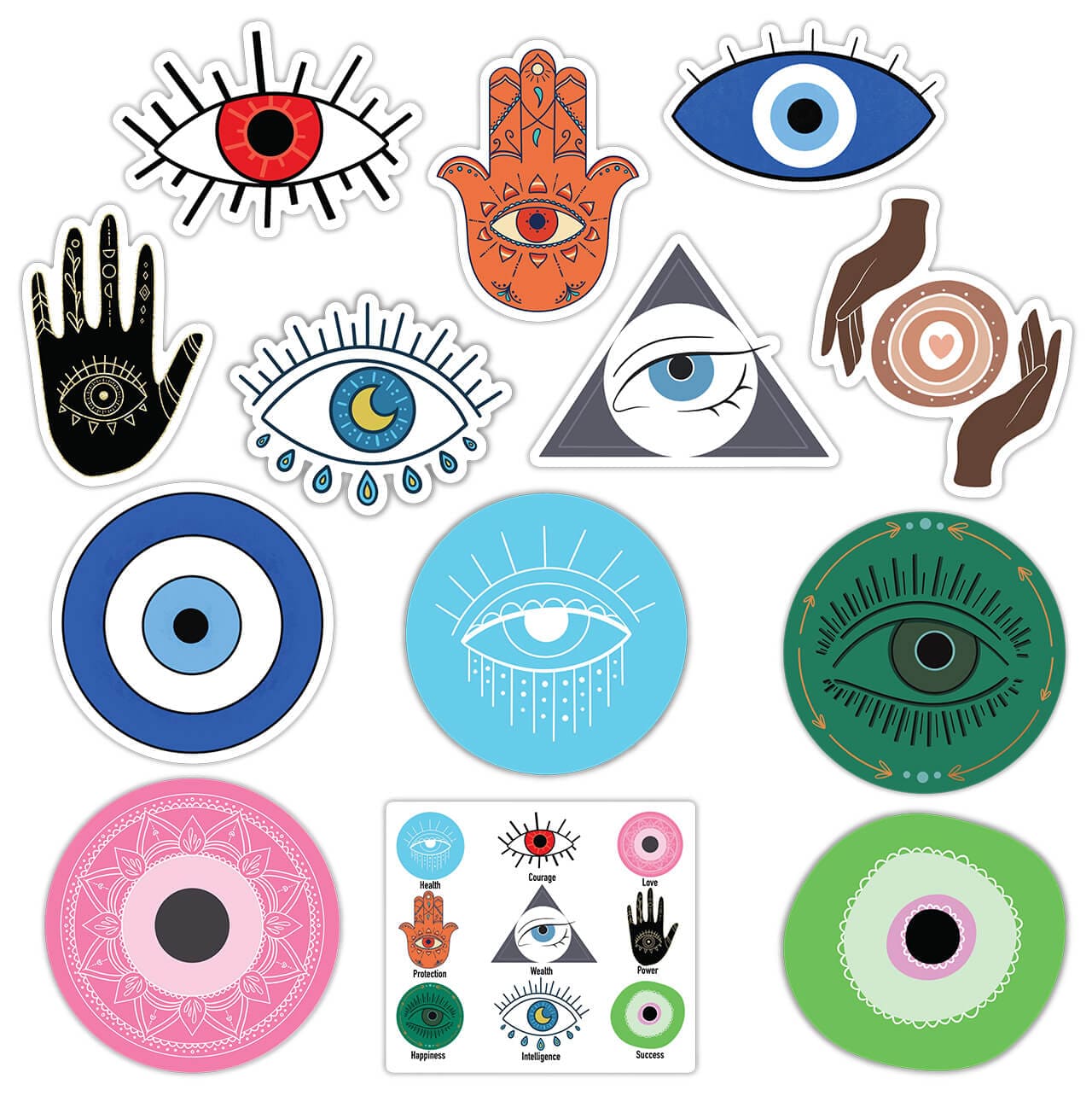  Evil Eye Stickers 13 Pack、mySite、ghnorth