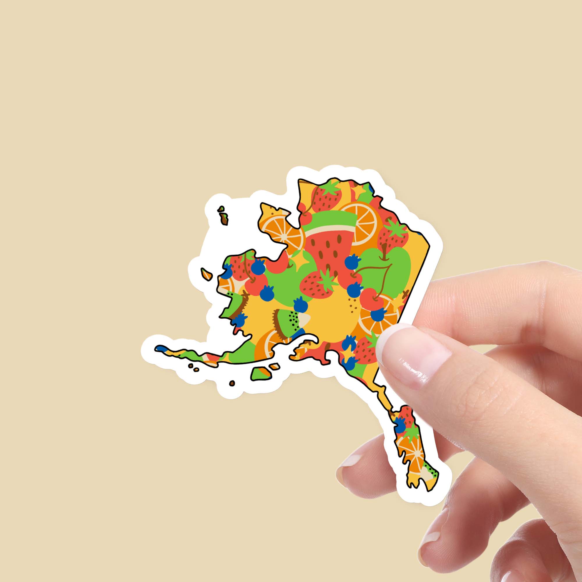  Alaska Fruit Pattern Sticker、mySite、elrpsem3k