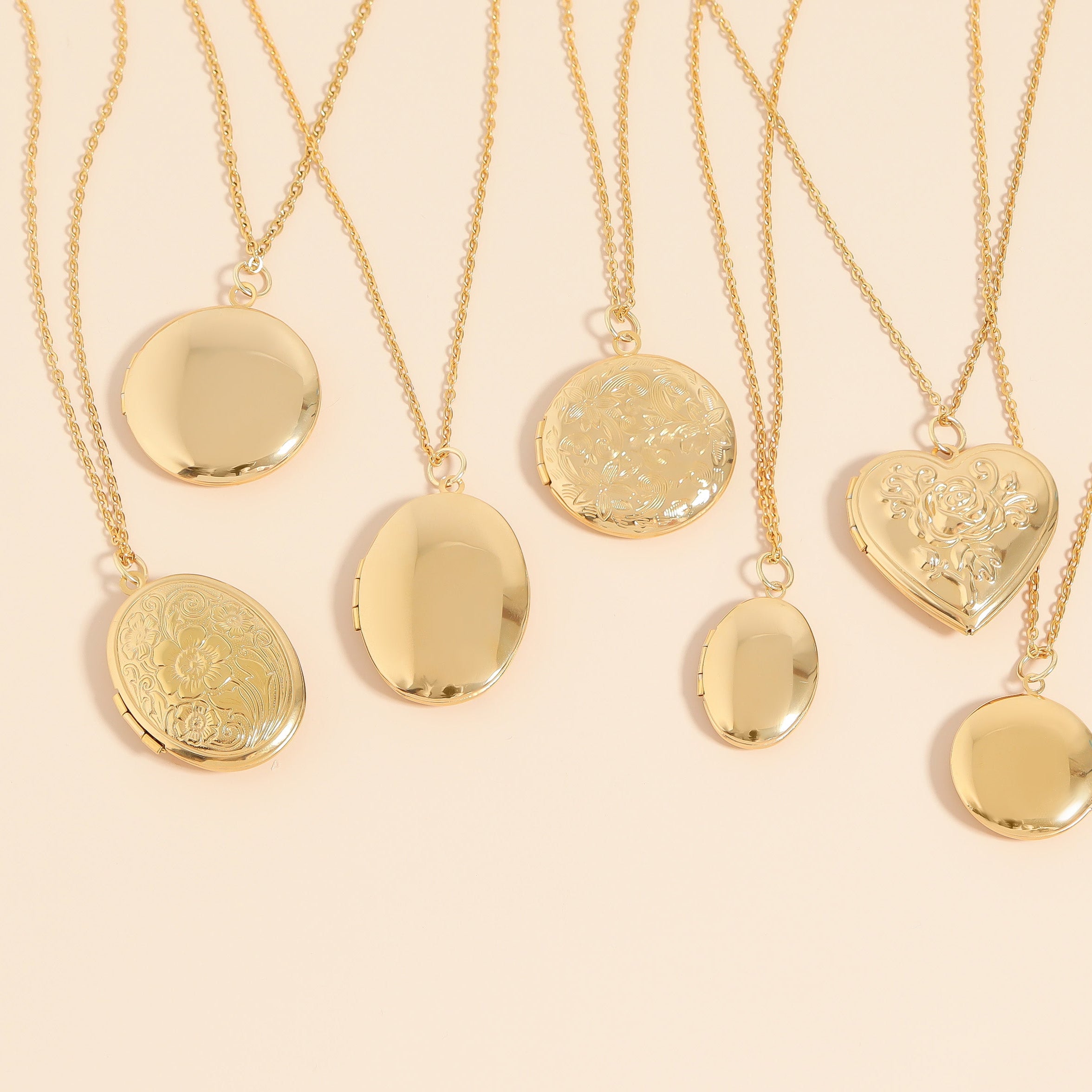 18K Gold PVD Stainless Steel Oval Locket / PDL0243、mySite、dreamappss