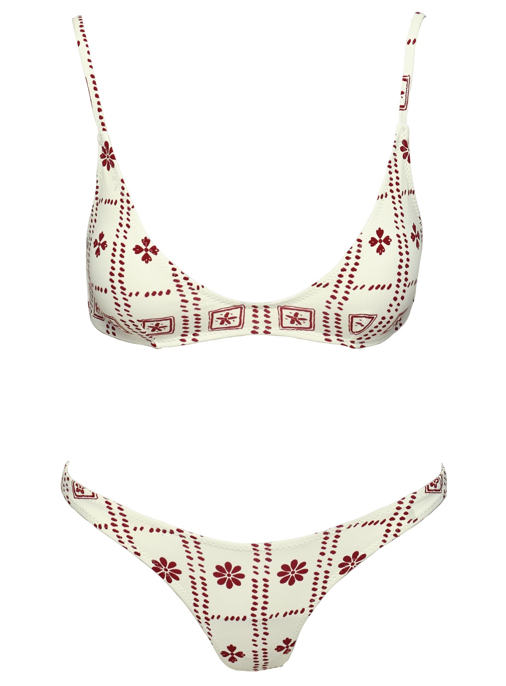 Juliette Bikini Top White / Red、mySite、solidvoid
