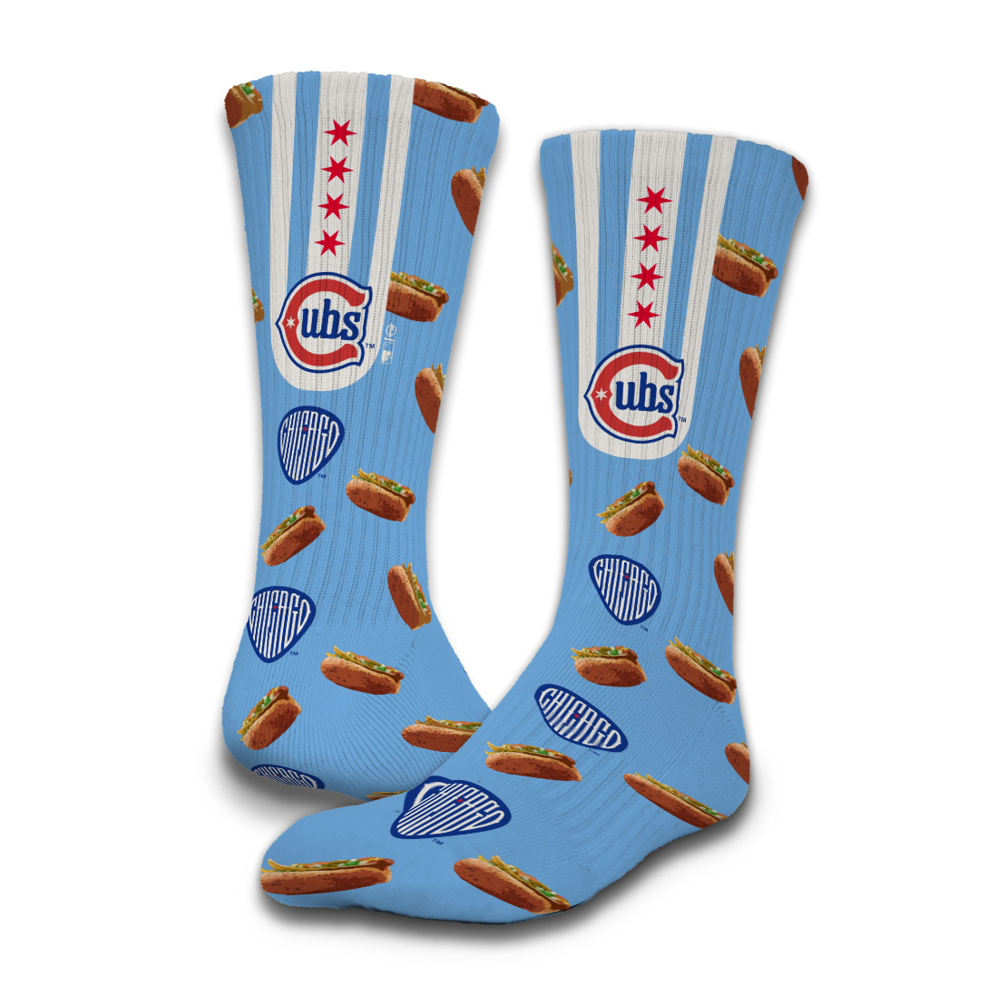 Chicago Cubs Islide Alt 2 Chicago Hot Dog Socks、mySite、vikingsvslions