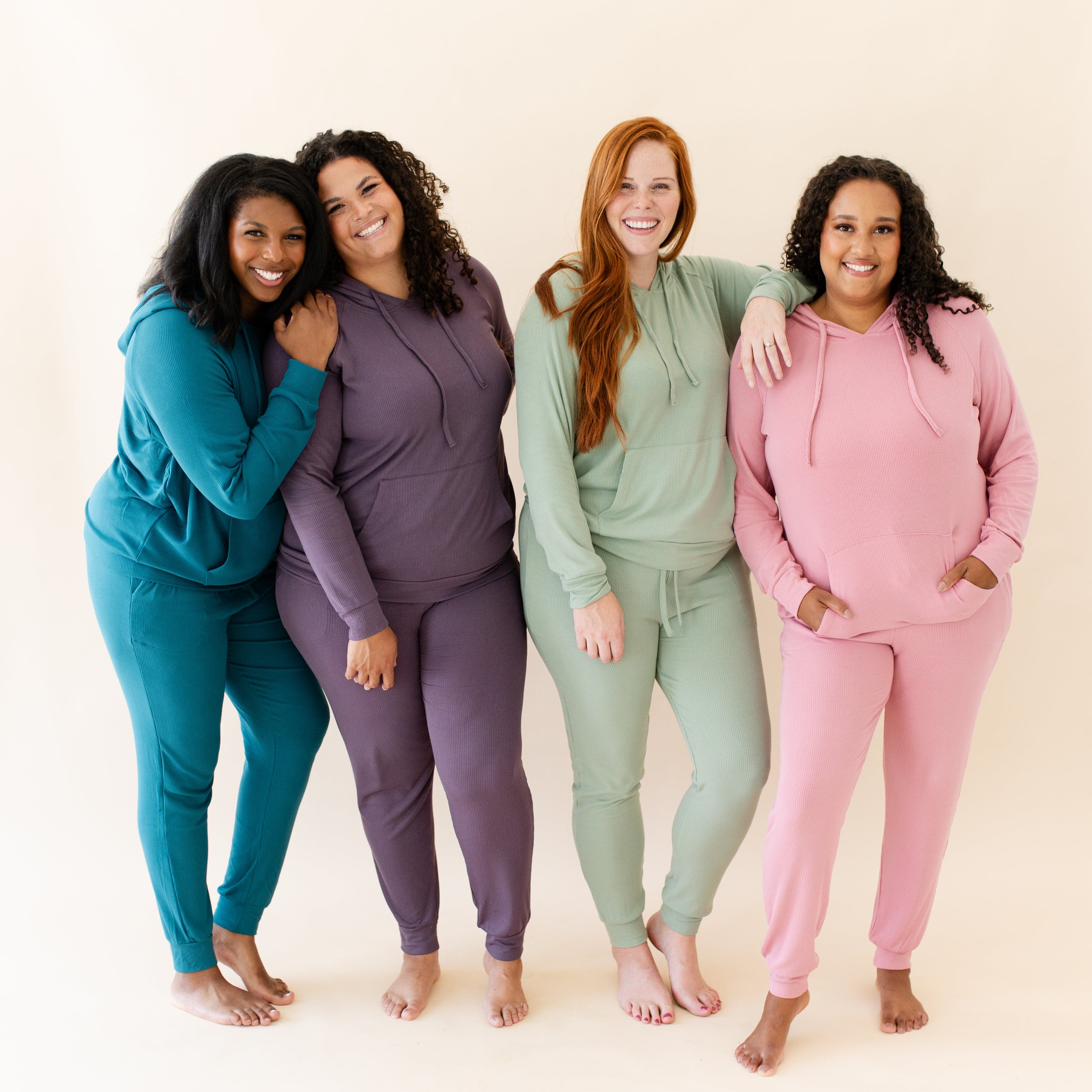  Women's Ribbed Hoodie in Currant、mySite、layawaytickets