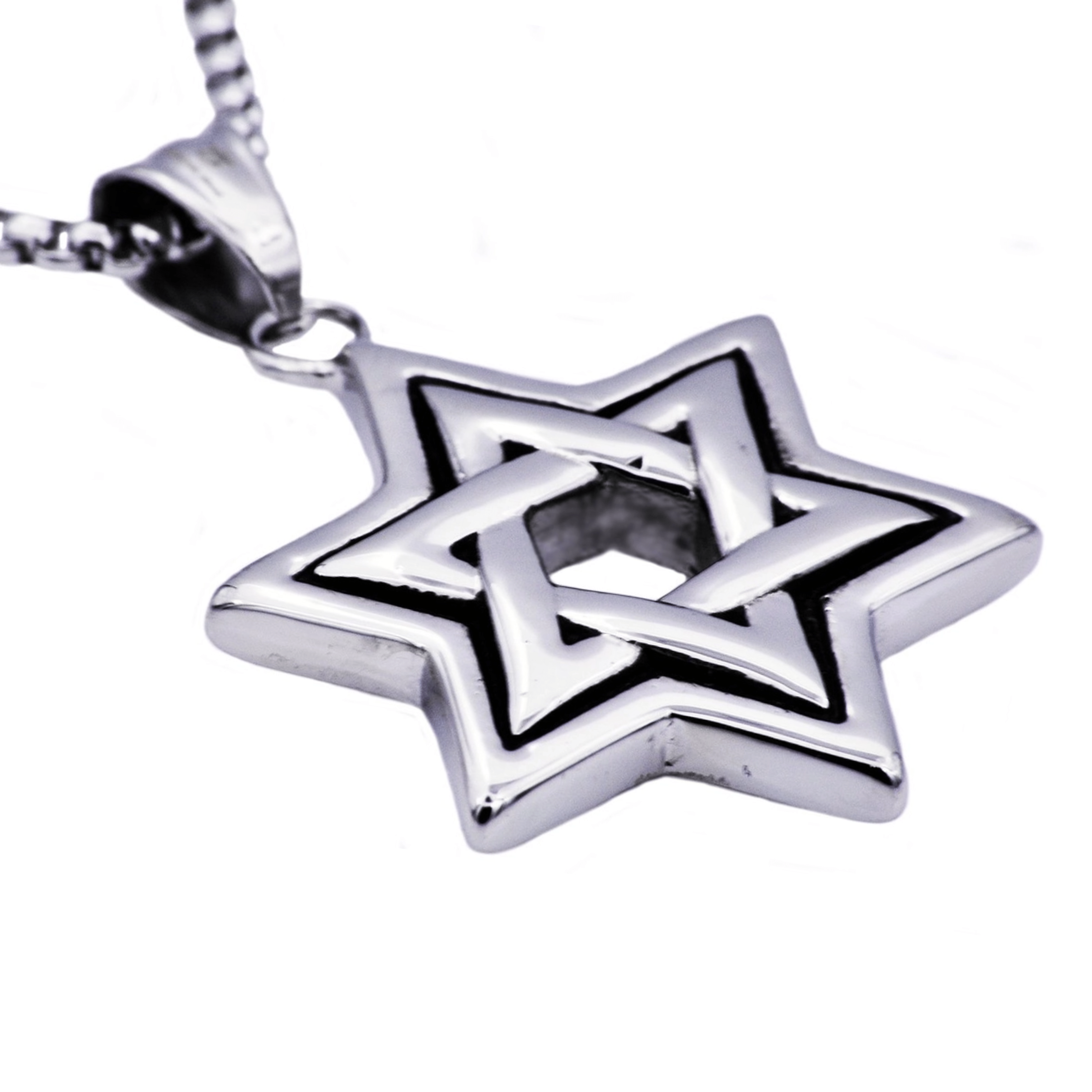 Men's Stainless Steel Star of David Necklace、mySite、topwebapps