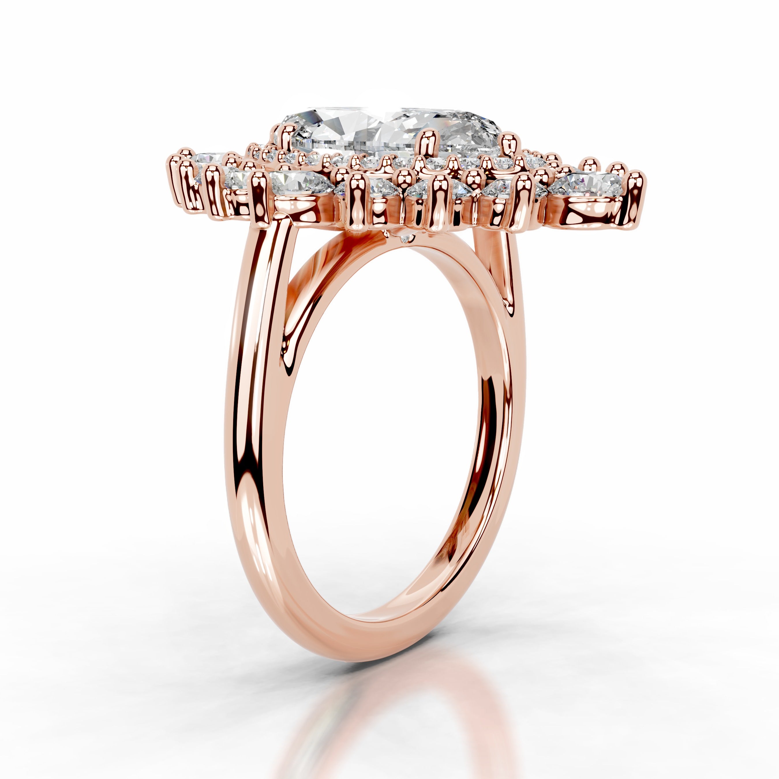 Bruna Diamond Engagement Ring - 14K Rose Gold、mySite、hinf8tx79