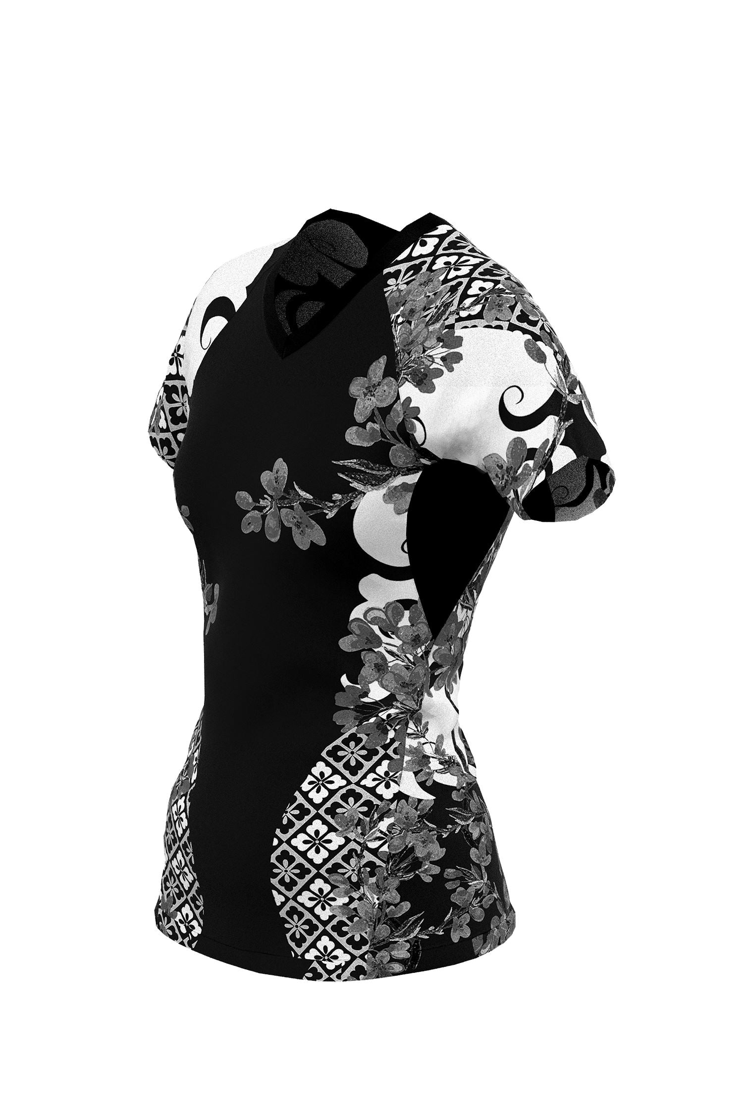 Women's Cherry Blossom Ranked Jiu Jitsu Rashguard - Short Sleeve、mySite、gigharbornorthrealestate