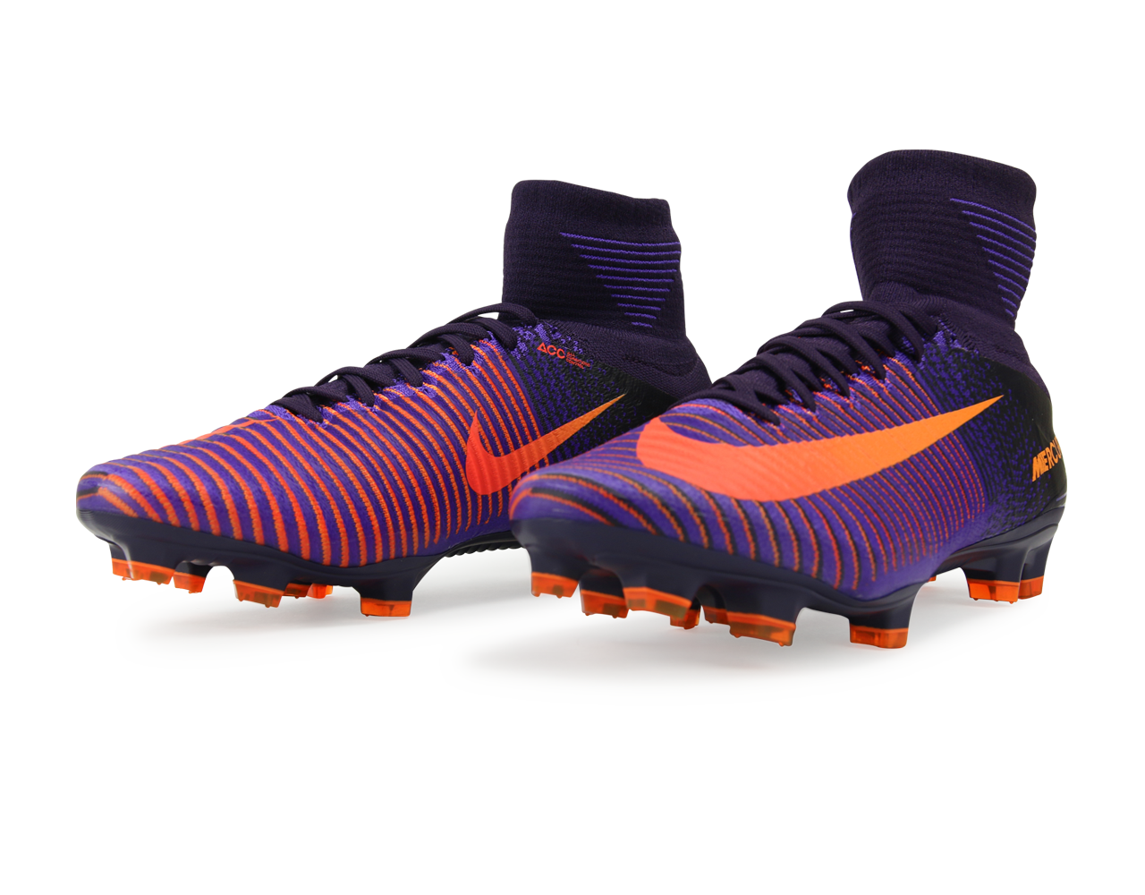 Nike Men's Mercurial Superfly V FG Purple Dynasty/Bright Citrus/Hyper Grape、mySite、noshort