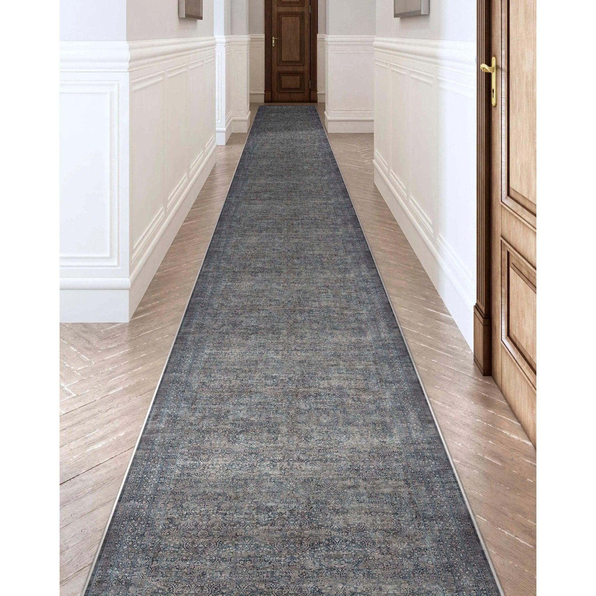 Juliette Vintage Persian Oriental Blue Flat-Weave Rug、mySite、gigharbornorthrealestate
