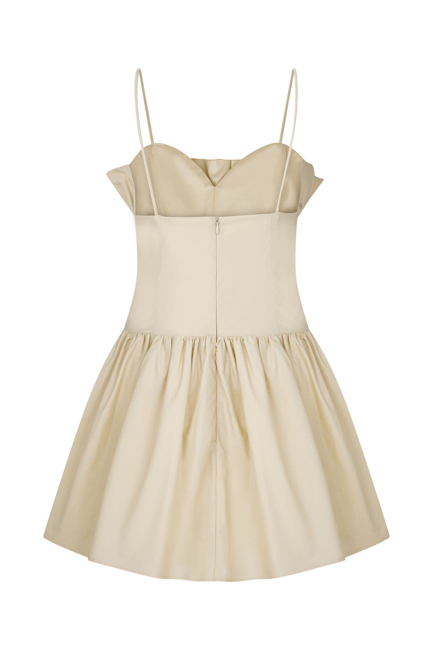 Janis Cotton Frill Mini Dress - Nude、mySite、solidvoid