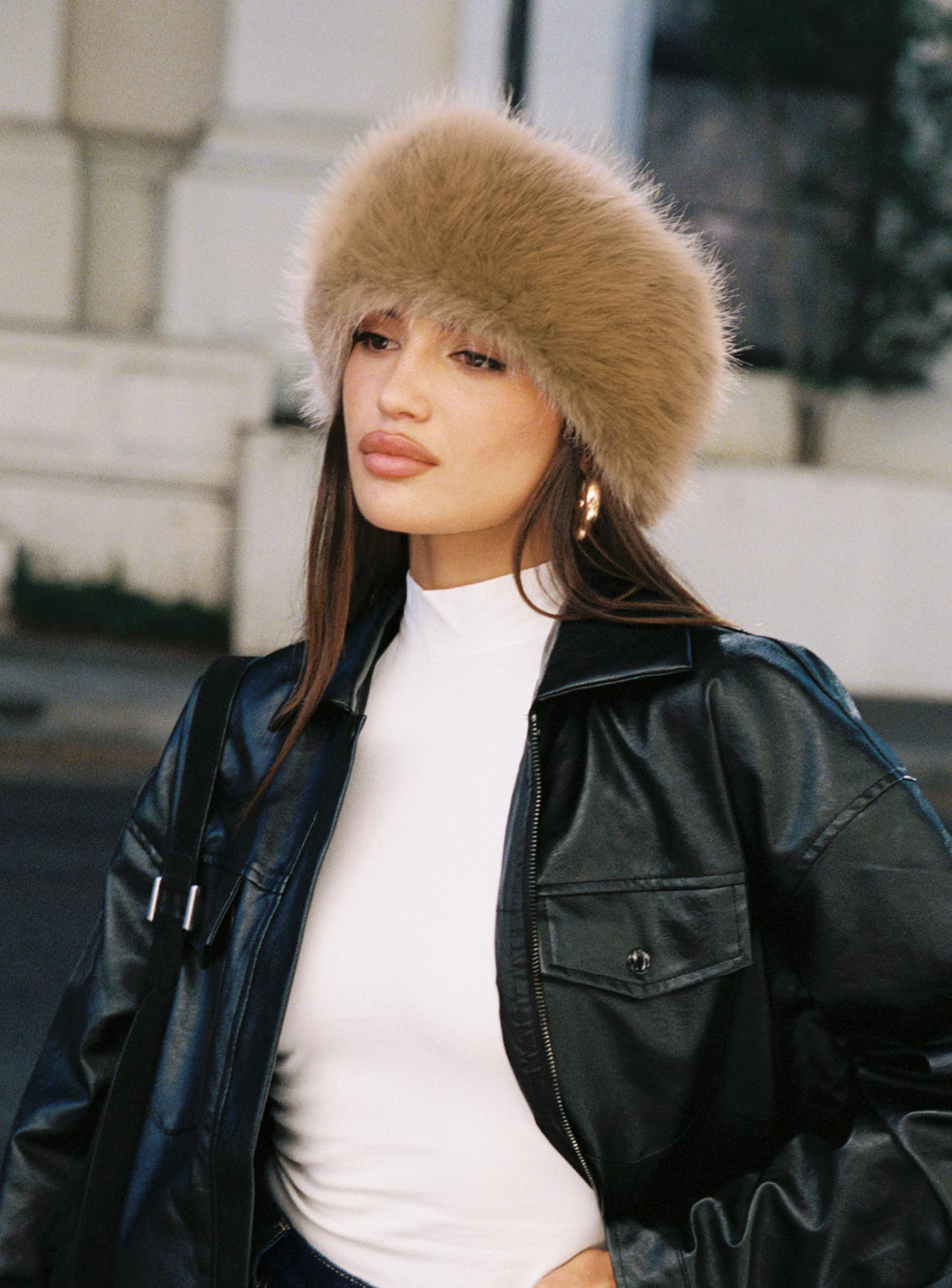 Nephele Fluffy Headband Brown、mySite、solidvoid