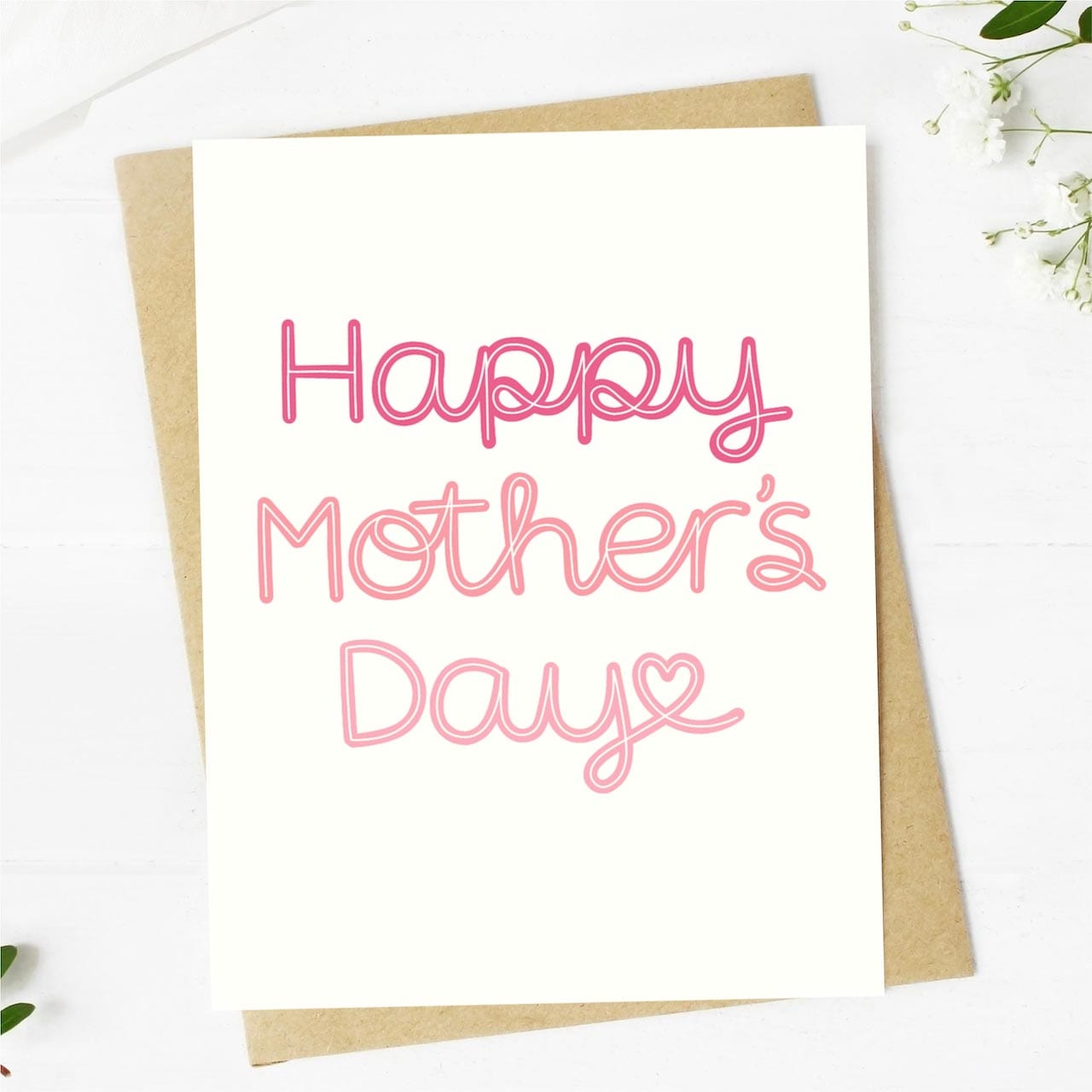  Happy Mother's Day Cursive Mother's Day Card、mySite、ghnorth