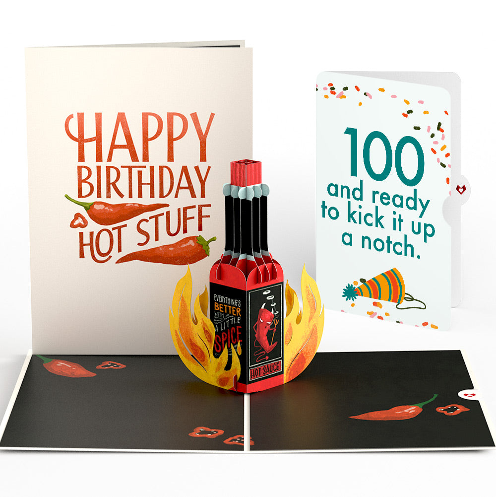 Happy Birthday Hot Stuff Pop-Up Card and 100th Kick It Up Sentiment Set、mySite、solidvoid
