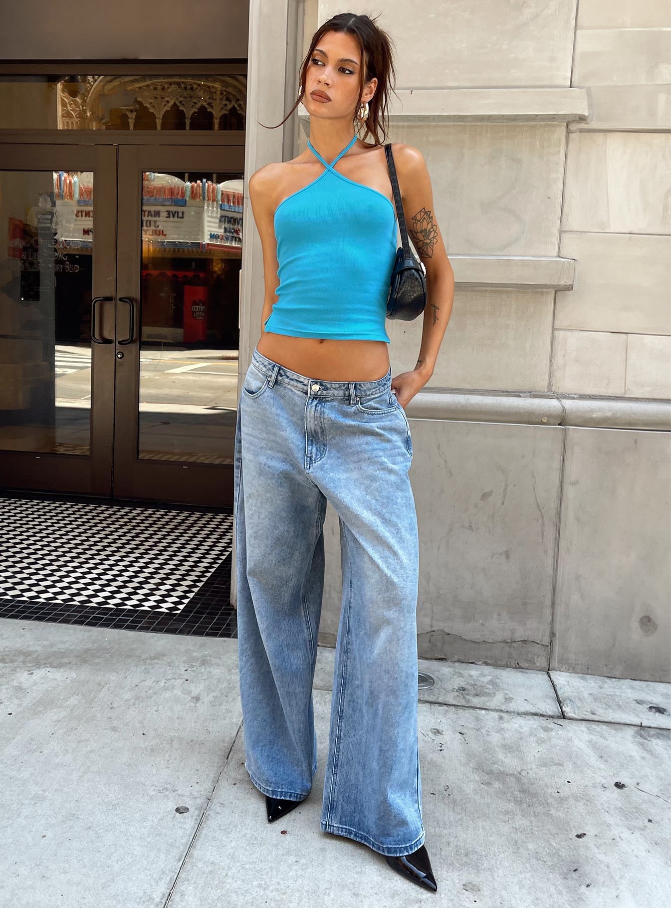 Baseline Halter Rib Top Blue、mySite、solidvoid