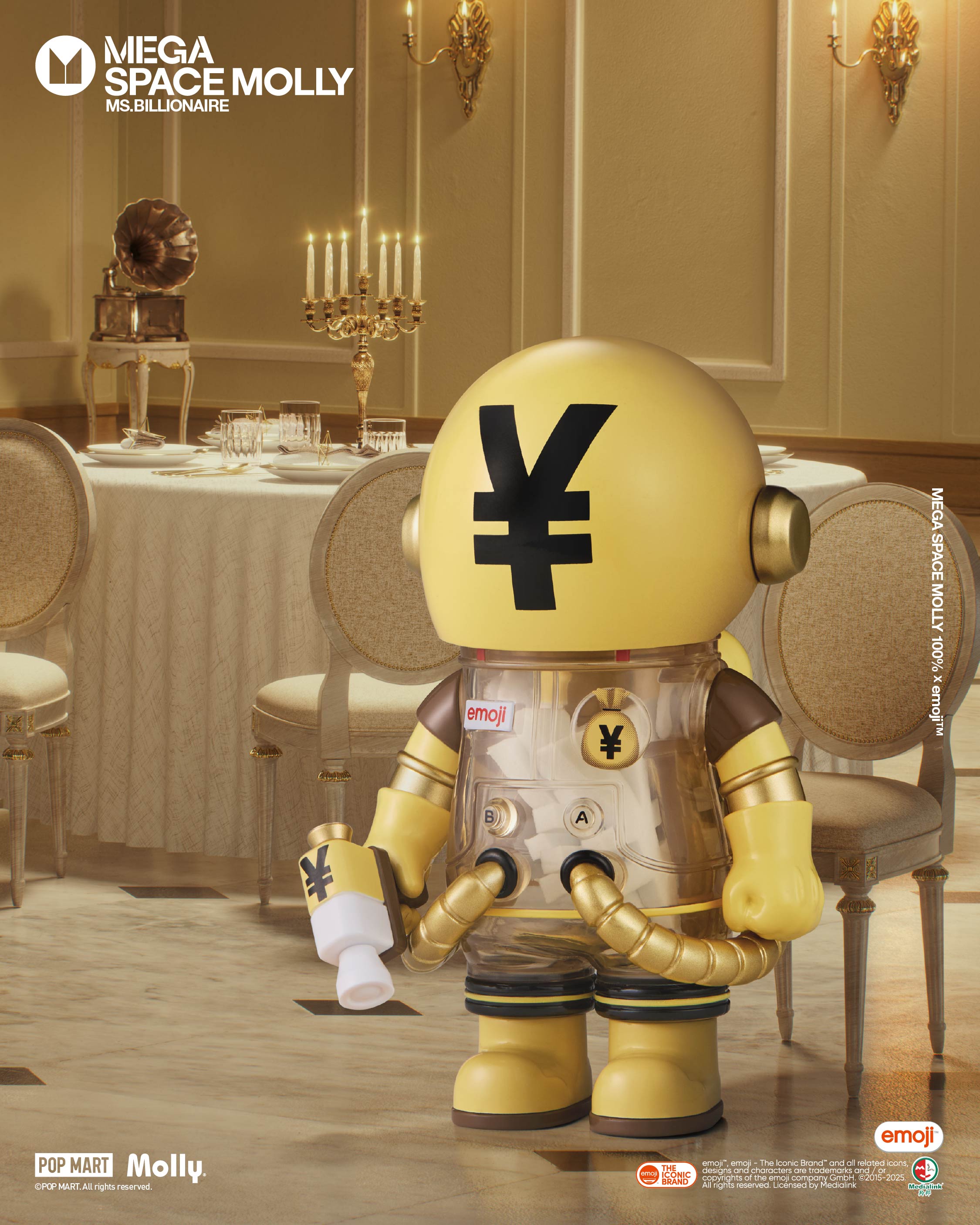  POP MART MEGA SPACE MOLLY 100% × emoji™ Series、mySite、greenlandpopulation