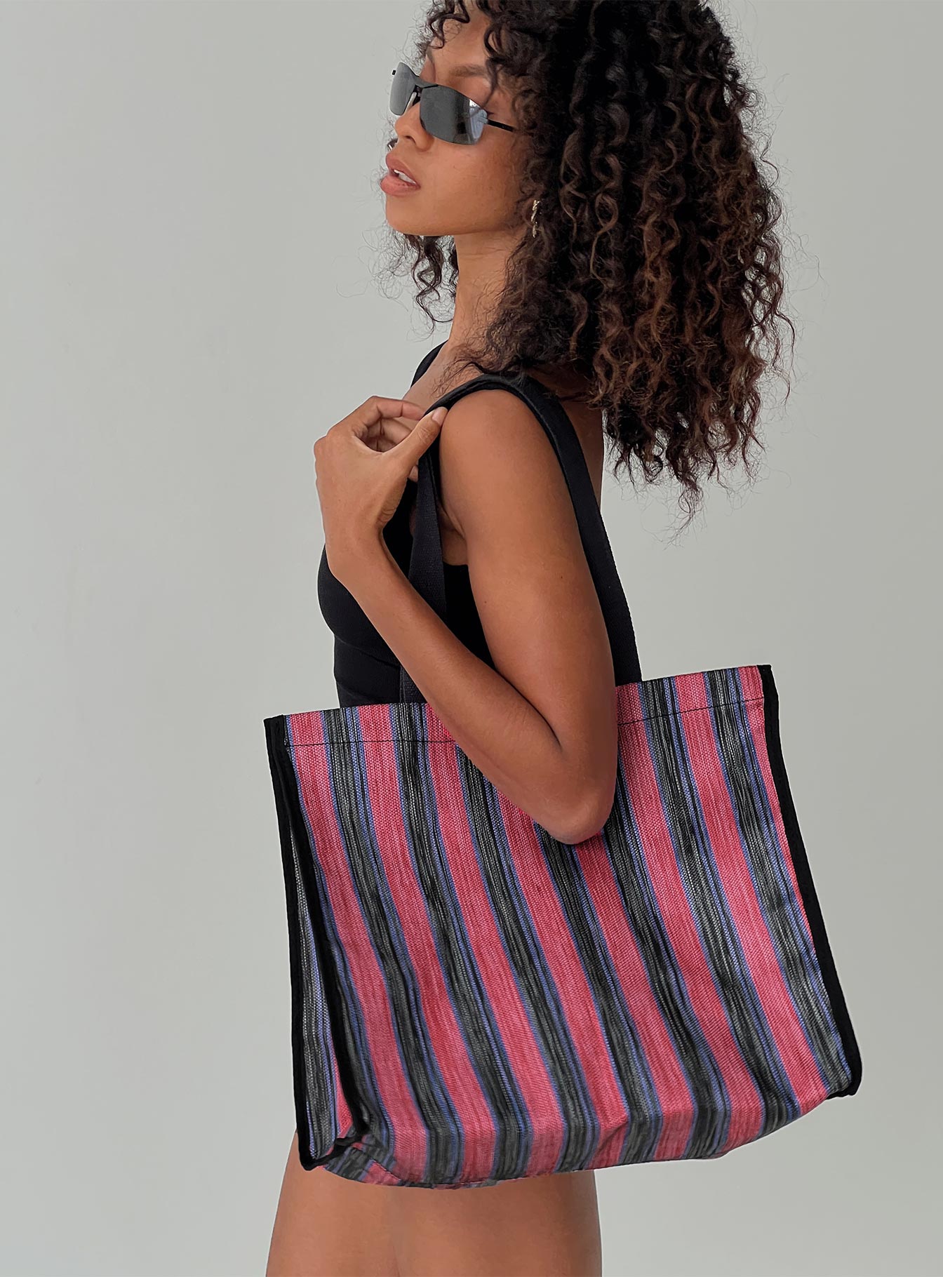 Stela Striped Tote Multi、mySite、solidvoid