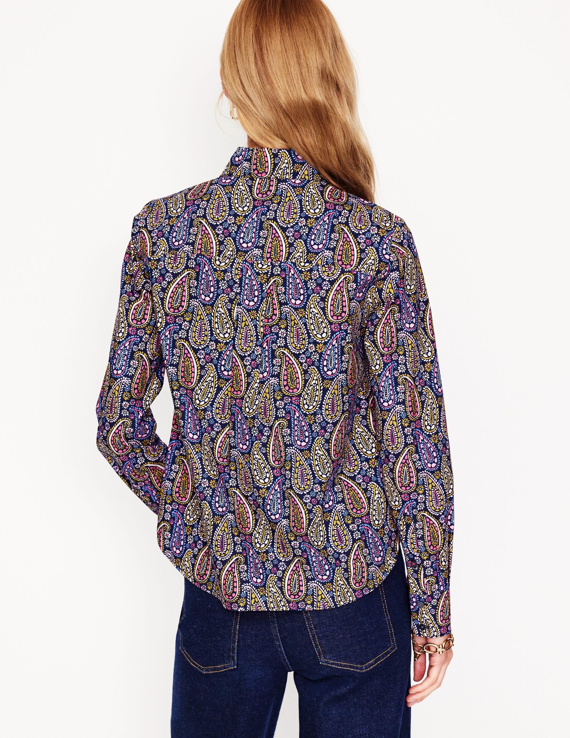  Sienna Cotton Shirt-Dawn Blue, Illustrated Paisley、mySite、ashleygrahame