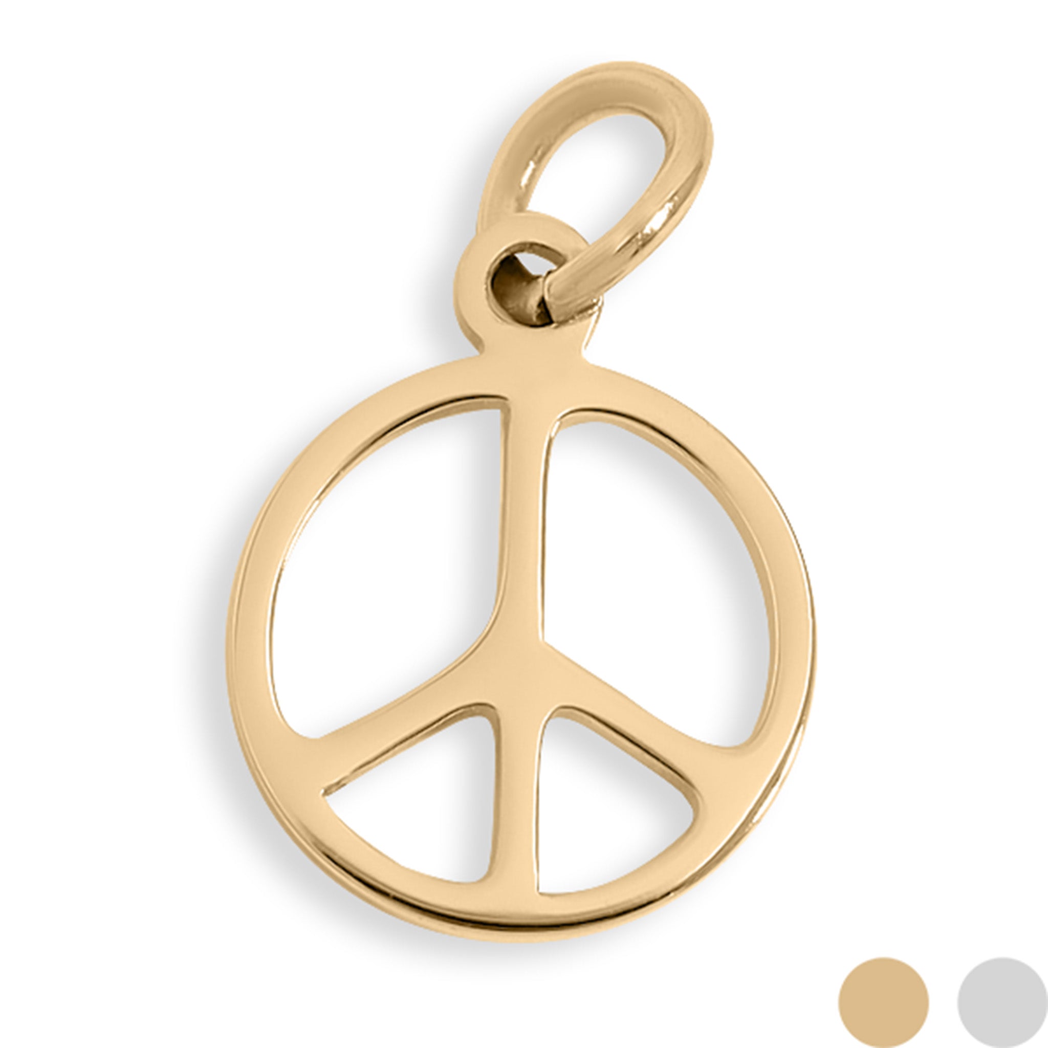 18K Gold Stainless Steel Peace Sign Charm / PDL0204、mySite、dreamappss