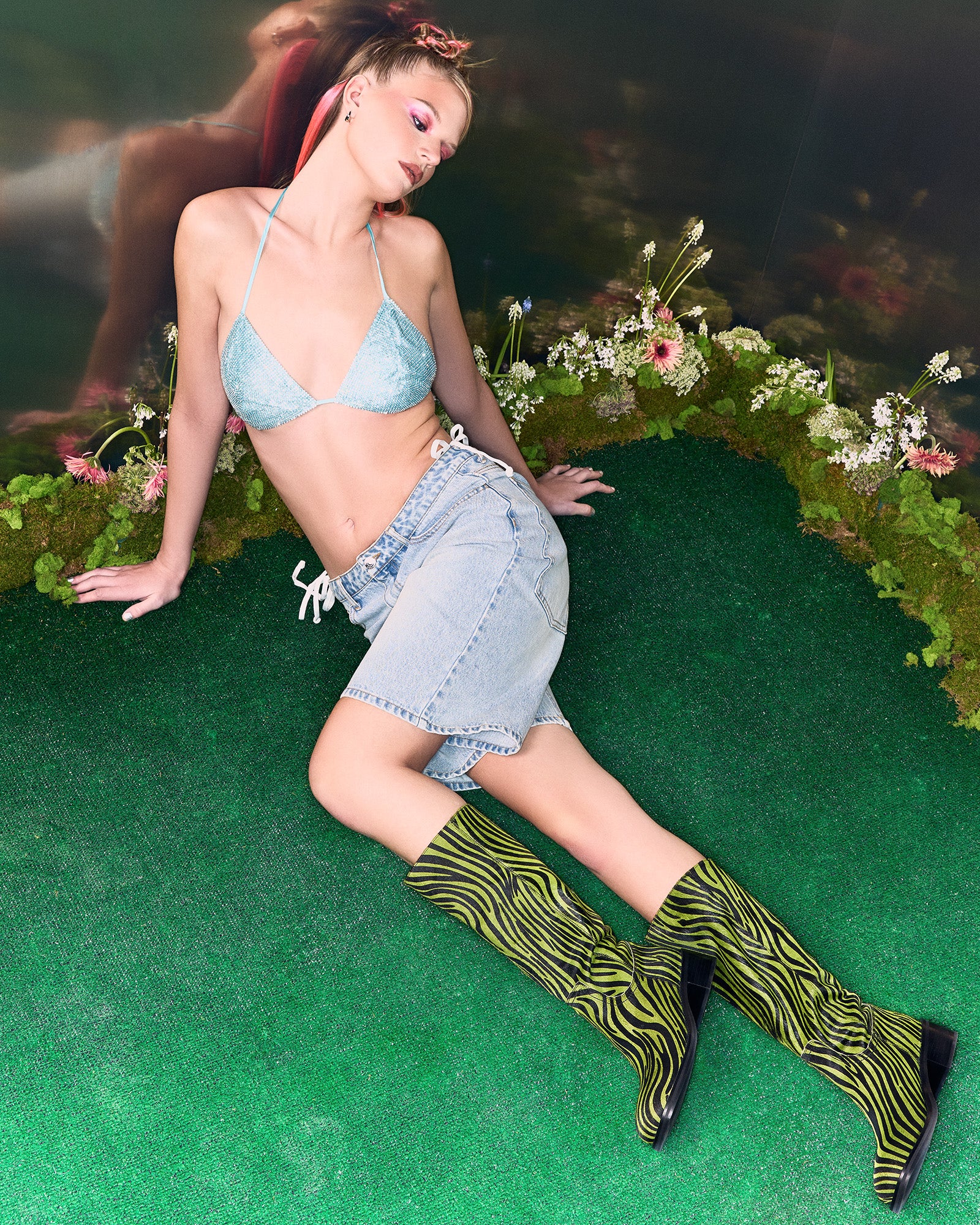 RIGGS GREEN ZEBRA PRINT、mySite、gtrtttuynbv