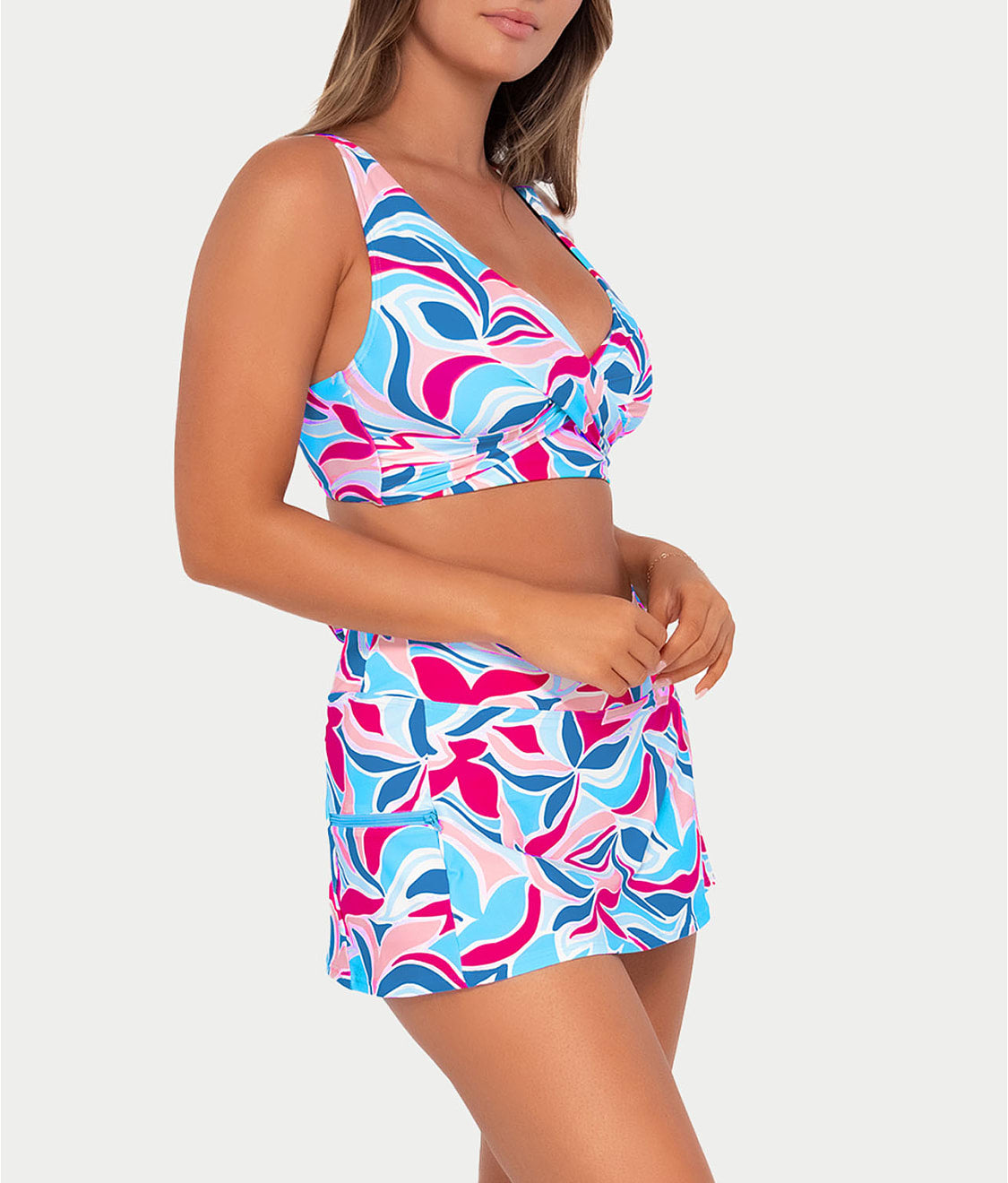 Printed Elsie Underwire Wrap Bikini Top、mySite、bengalsvssteelers