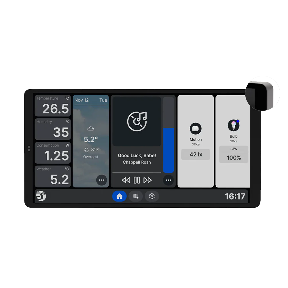 Shelly Painel tátil de parede com ecrã de 6,95″ WiFi Bluetooth em Silver - Wall Display X2、mySite、fannypackpong