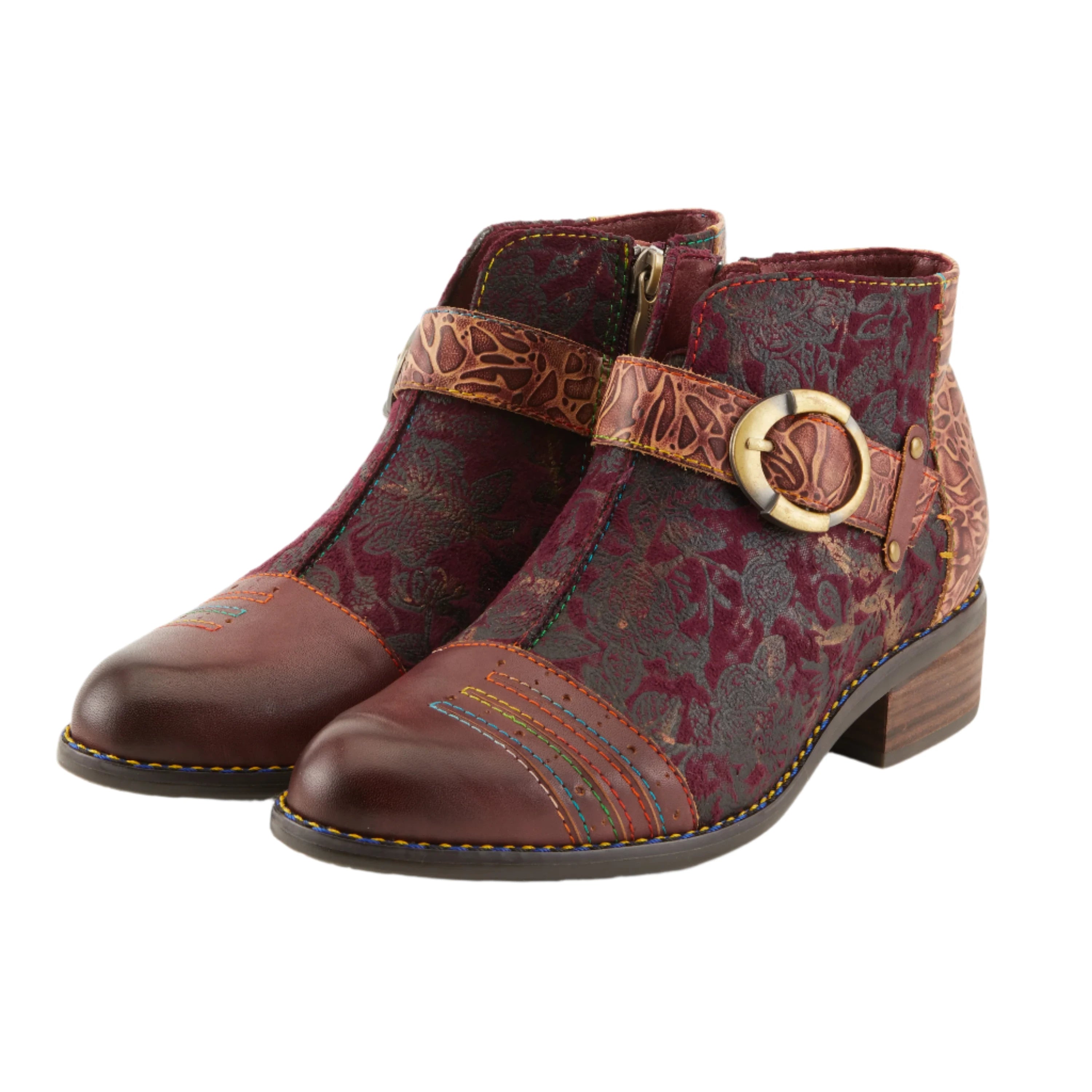  L'Artiste by Spring Step Women's Georgiana French Style Boot - Purple Multi、mySite、preschool7hills