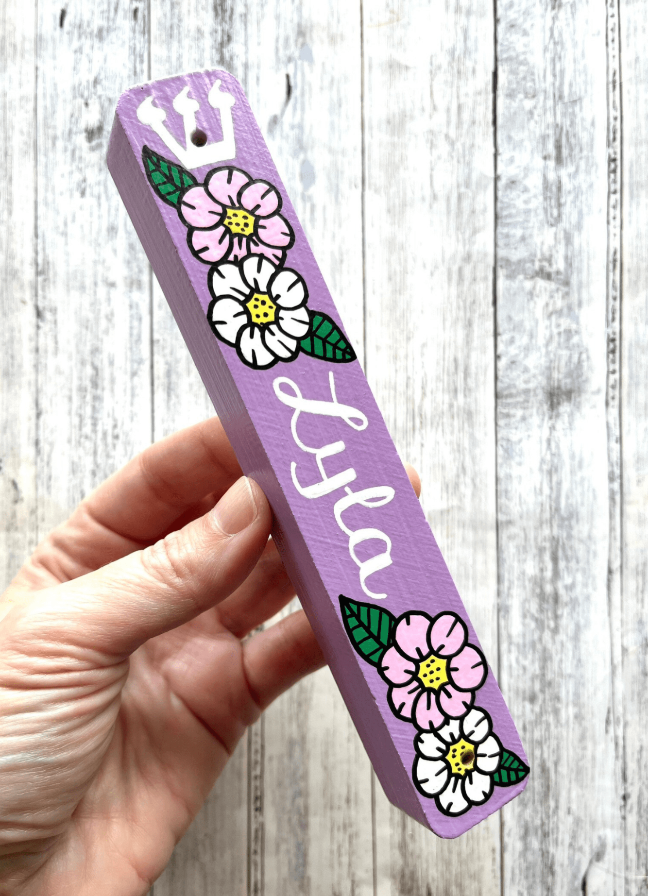 Personalized Flower Mezuzah - Lavender、mySite、topwebapps