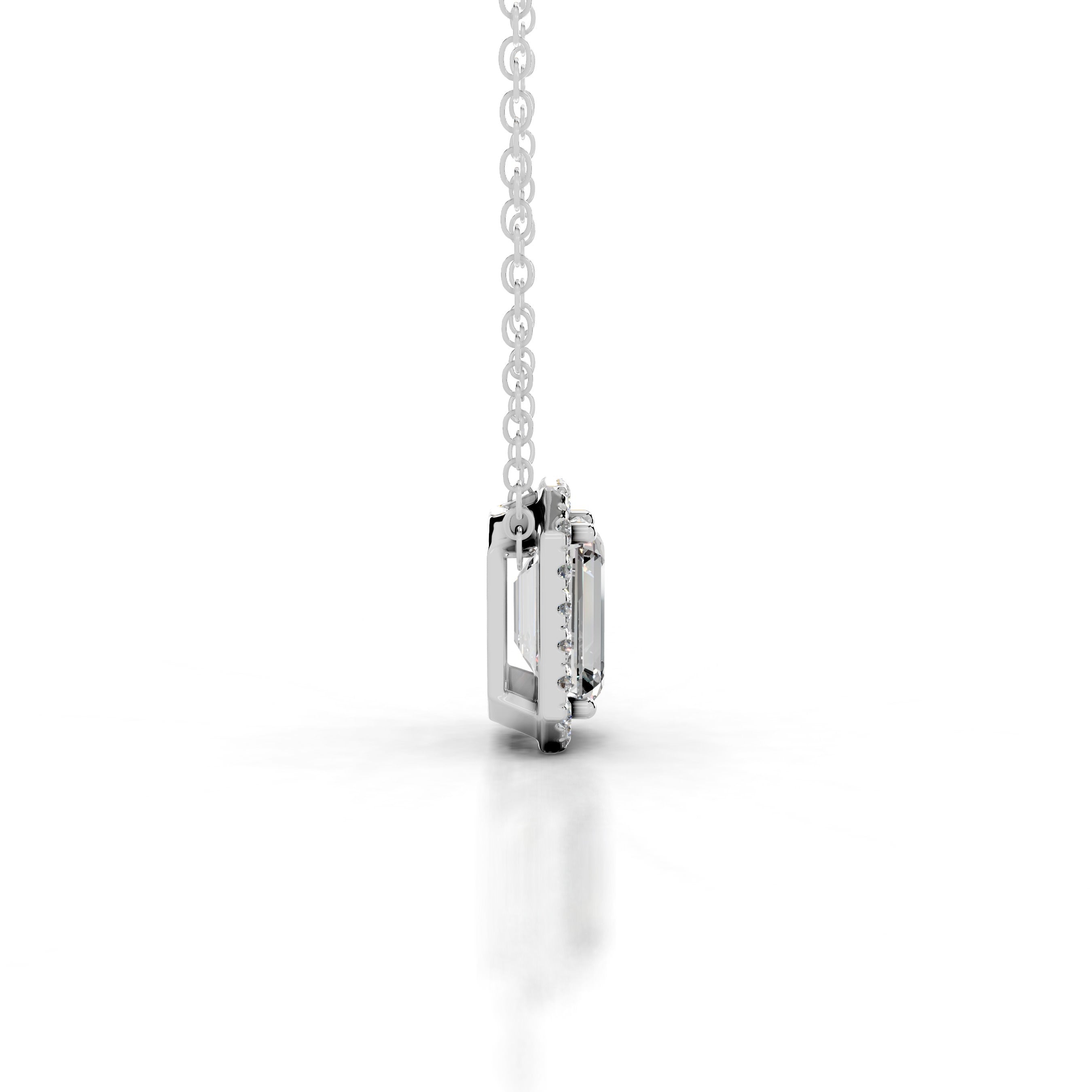 Eden Diamond Halo Pendant - 18K White Gold、mySite、hinf8tx79