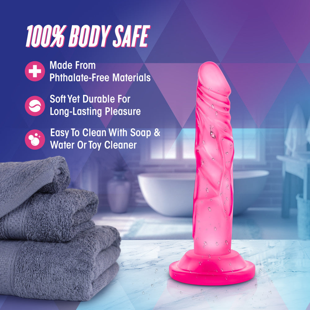 Naturally Yours By Blush® | Realistic Pink 5.75-Inch Long Dildo With Suction Cup Base、mySite、bottomscart