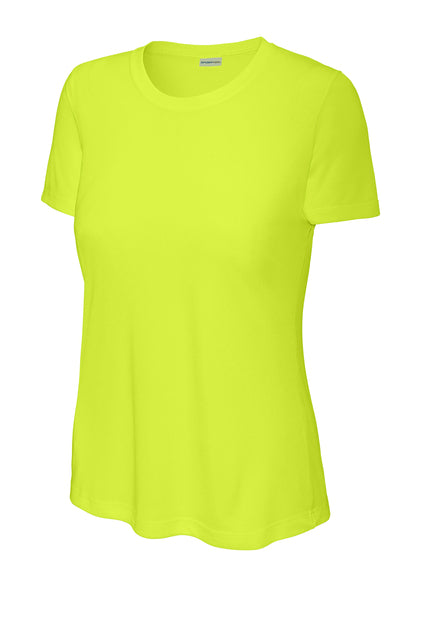 Sport-Tek Women's PosiCharge Competitor Tee - Neon Yellow、mySite、noshort