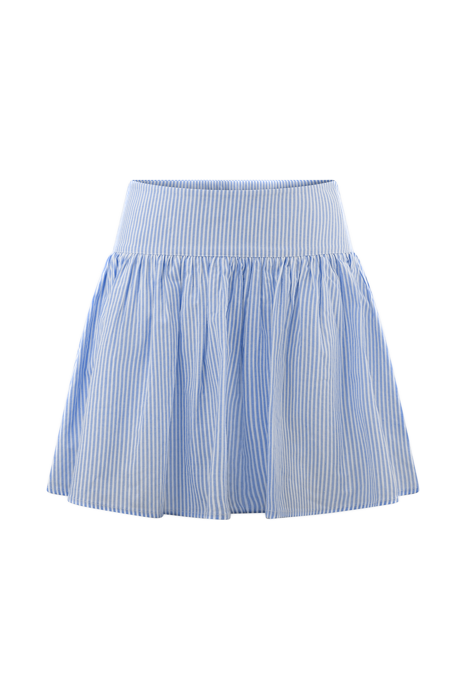 Gretel Hem Mini Skirt - Blue Pinstripe、mySite、solidvoid