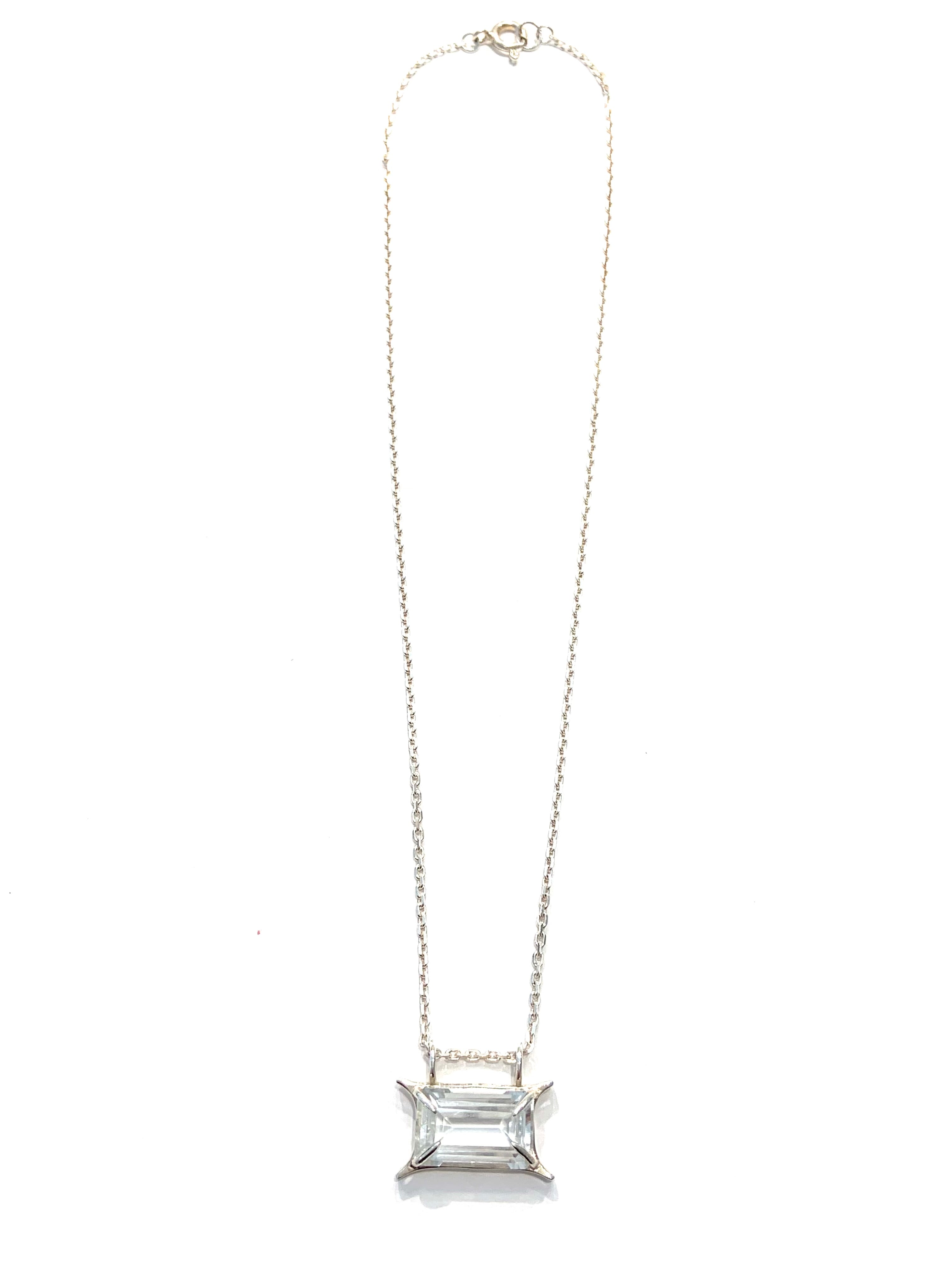 Erin Steele Jewelry Large White Topaz Necklace、mySite、noshort