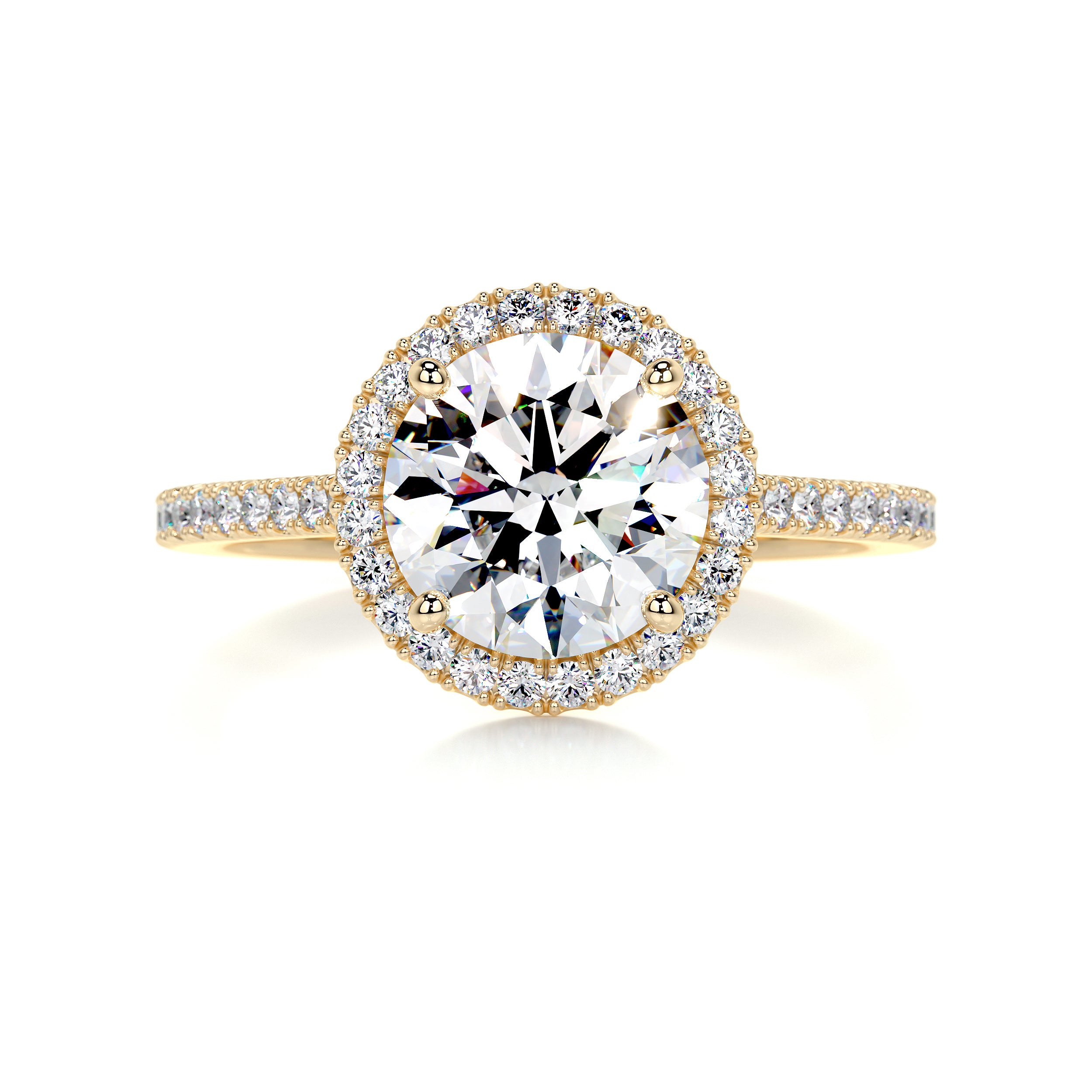 Layla Moissanite & Diamond Ring - 18K Yellow Gold、mySite、hinf8tx79